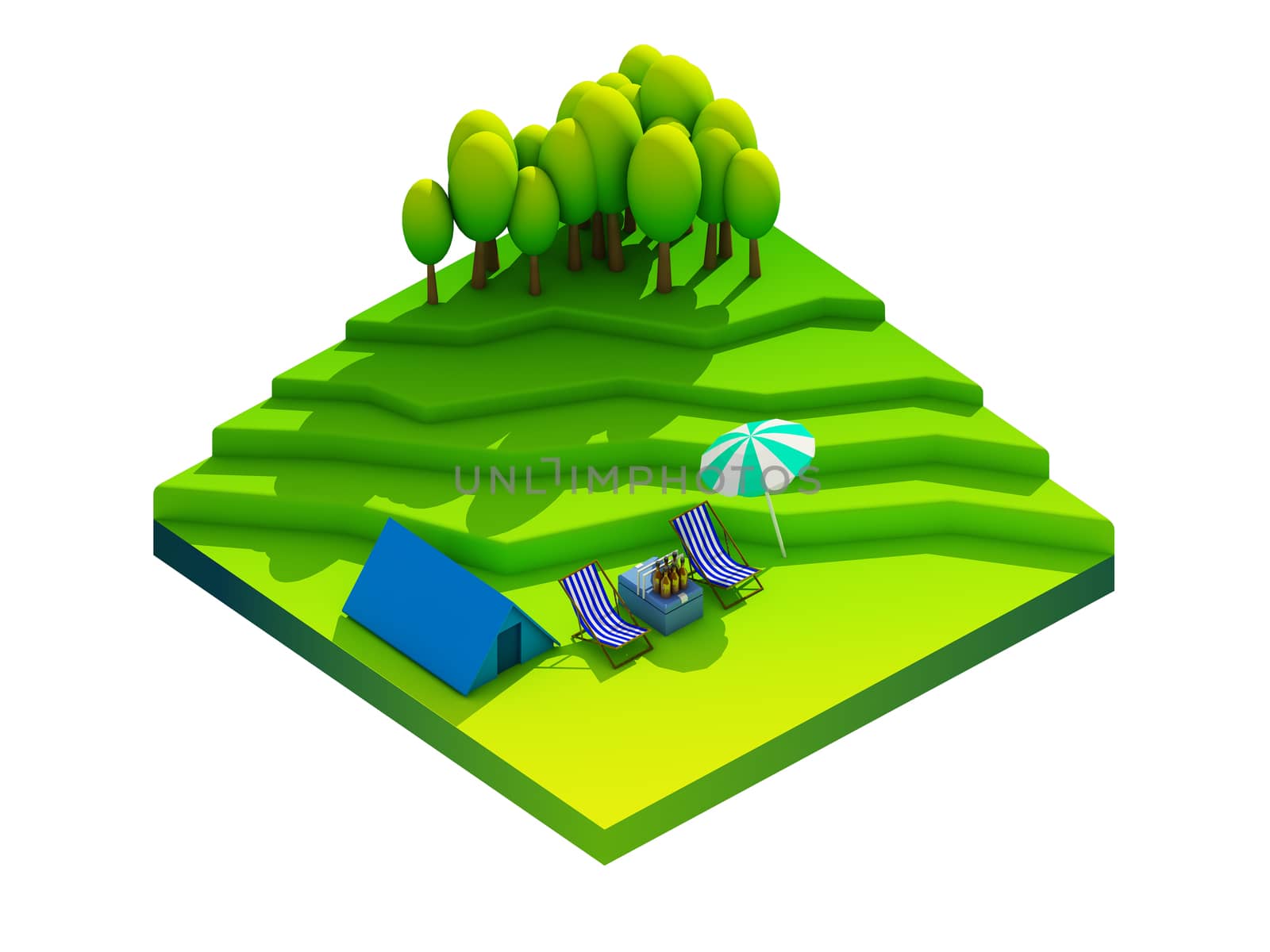 green earth concept in isometric view by teerawit