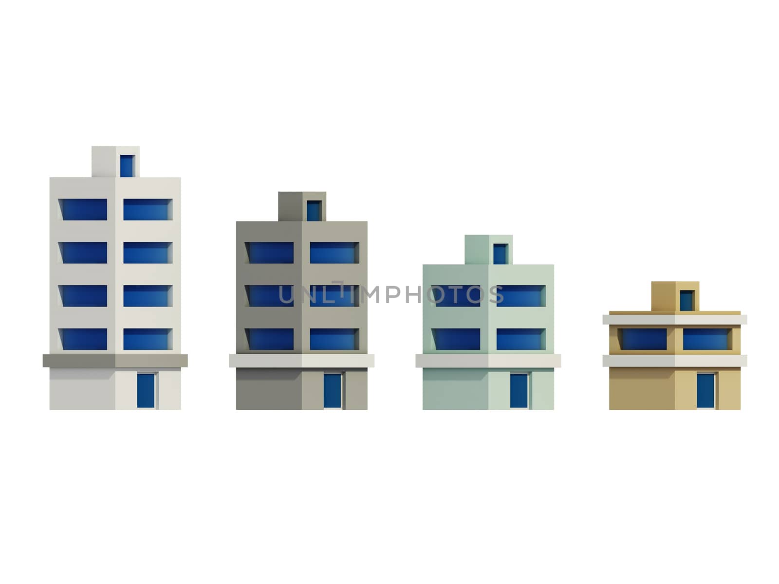set of the render buildings, Expansion of the series by teerawit