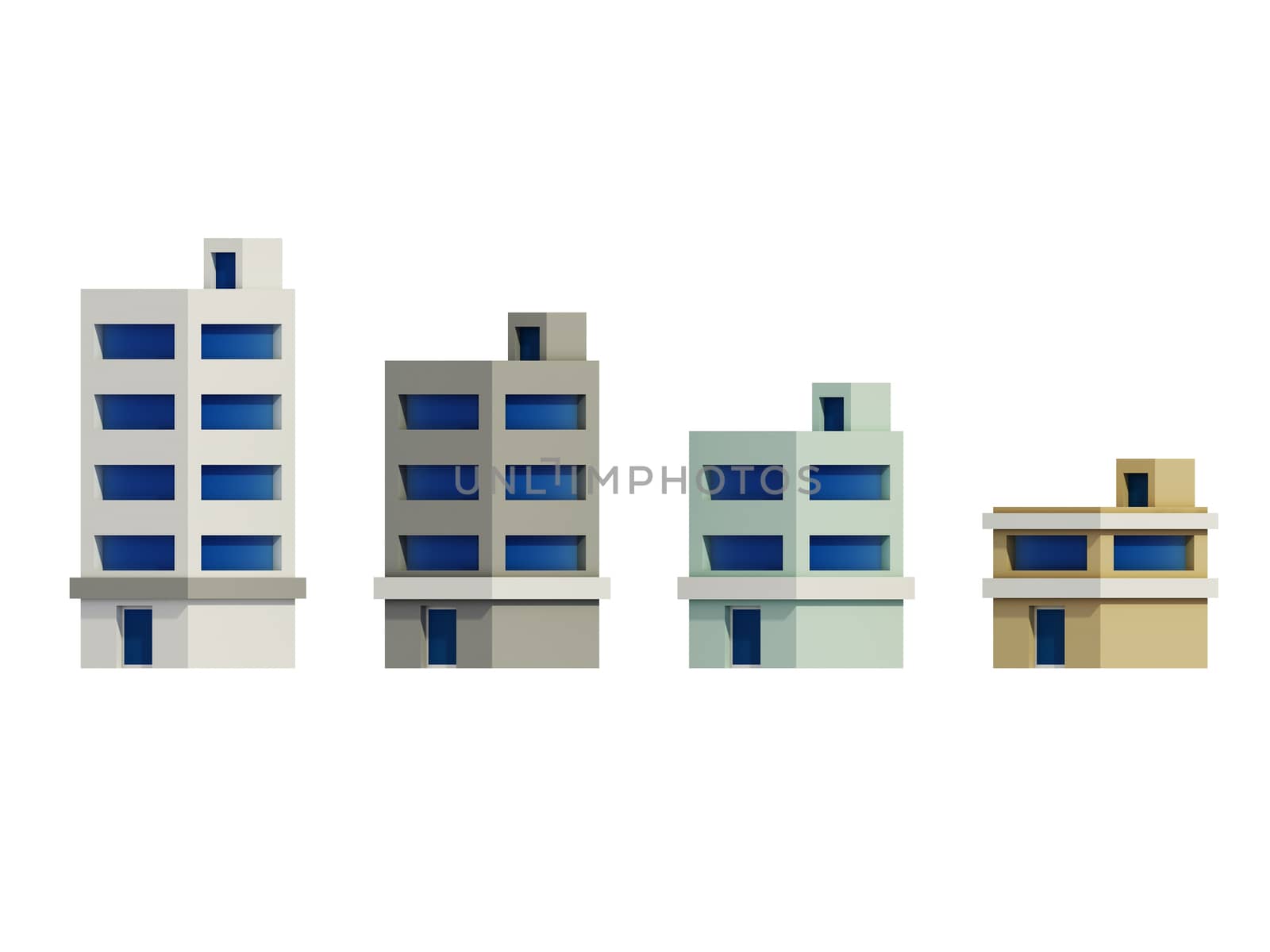 set of the render buildings, Expansion of the series