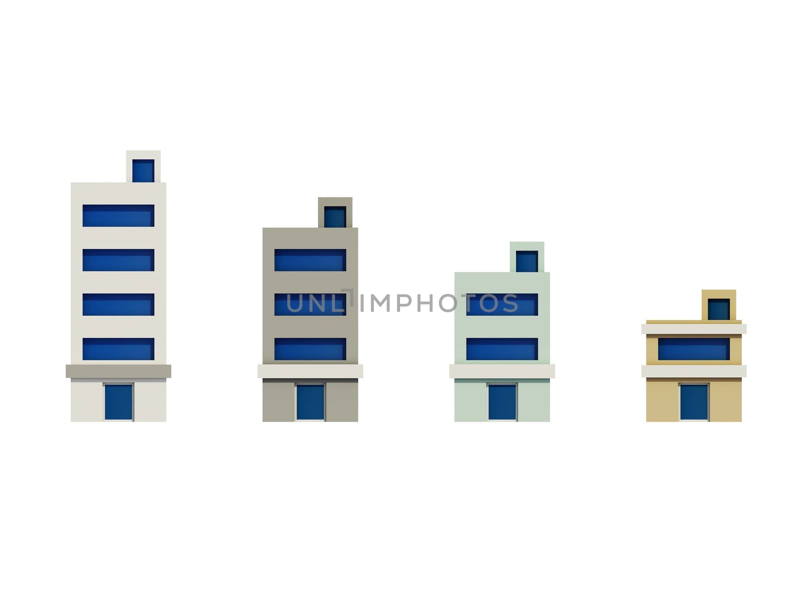 set of the render buildings, Expansion of the series by teerawit