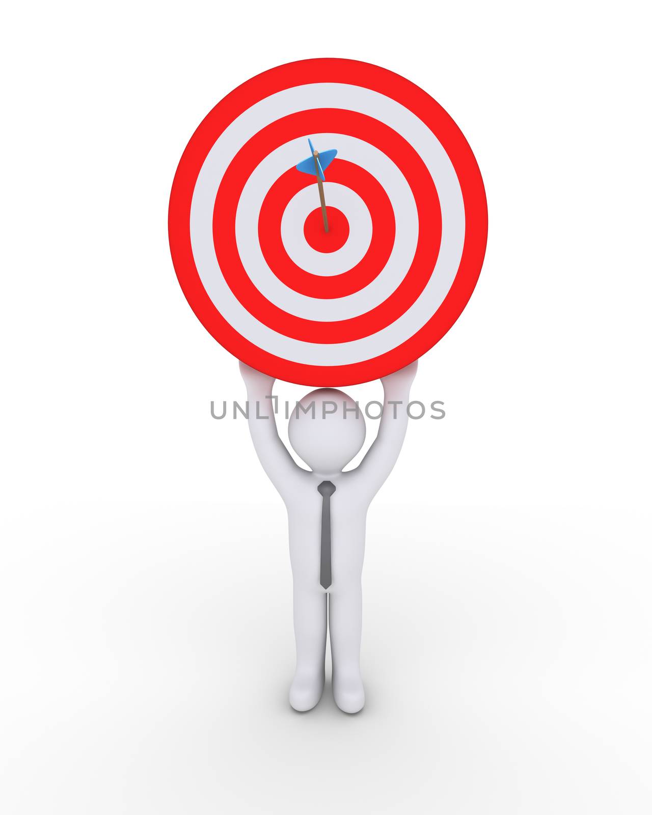 Businessman and target with arrow by 6kor3dos