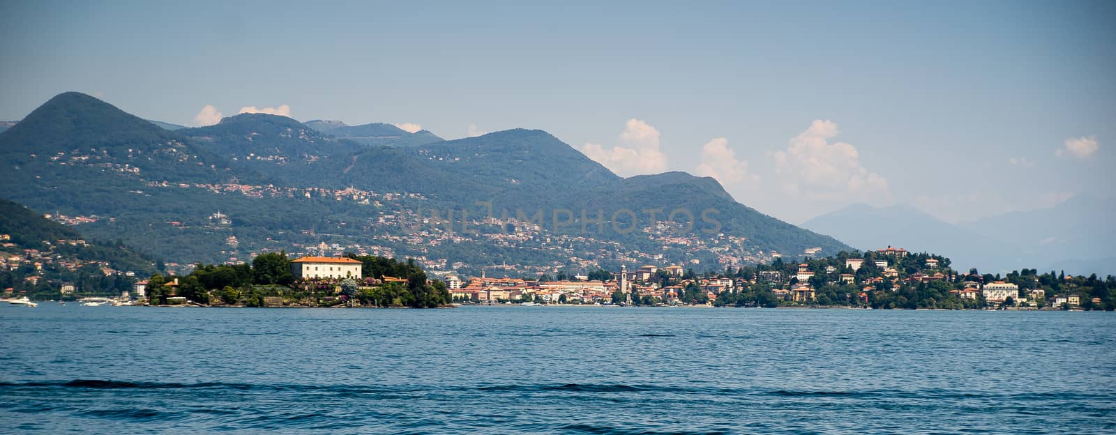 Summer resort on lago maggiore in north italy lombardy province