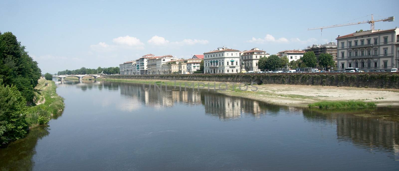 Florence streets and architecture at summer