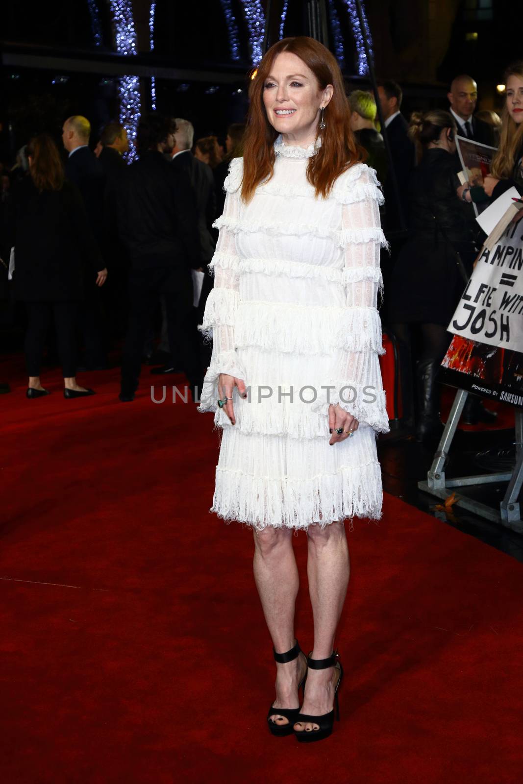 ENGLAND, London: Julianne Moore attended the London premiere of 'The Hunger Games  Mockingjay Part 2' in Leicester Square on November 5, 2015. The cast is currently on a world tour for the final installment of the Hunger Games franchise.