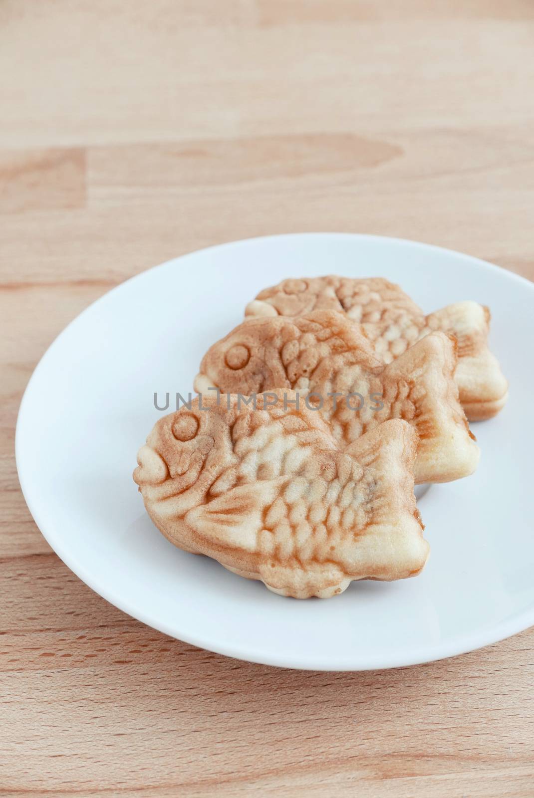 Taiyaki of japanese traditional baked sweets on the table