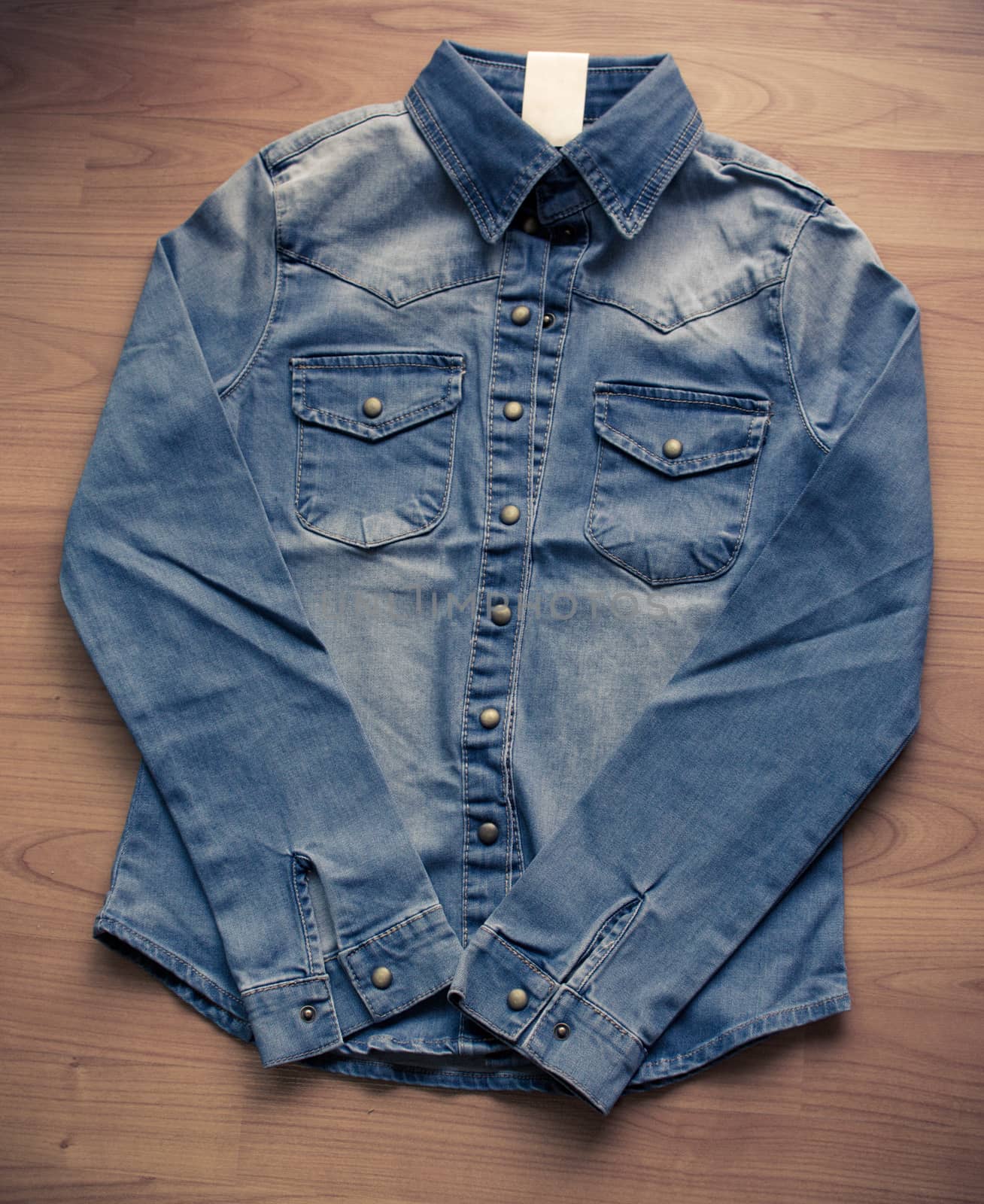 shirt jeans on wooden.vintage effect style pictures