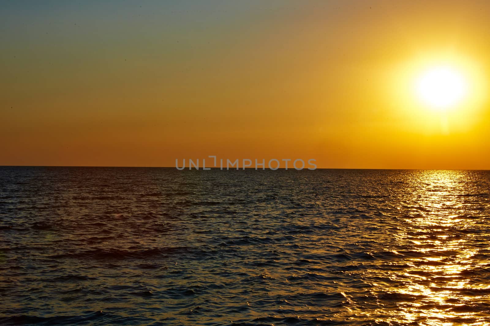 Scenic view of beautiful sunset by sarymsakov