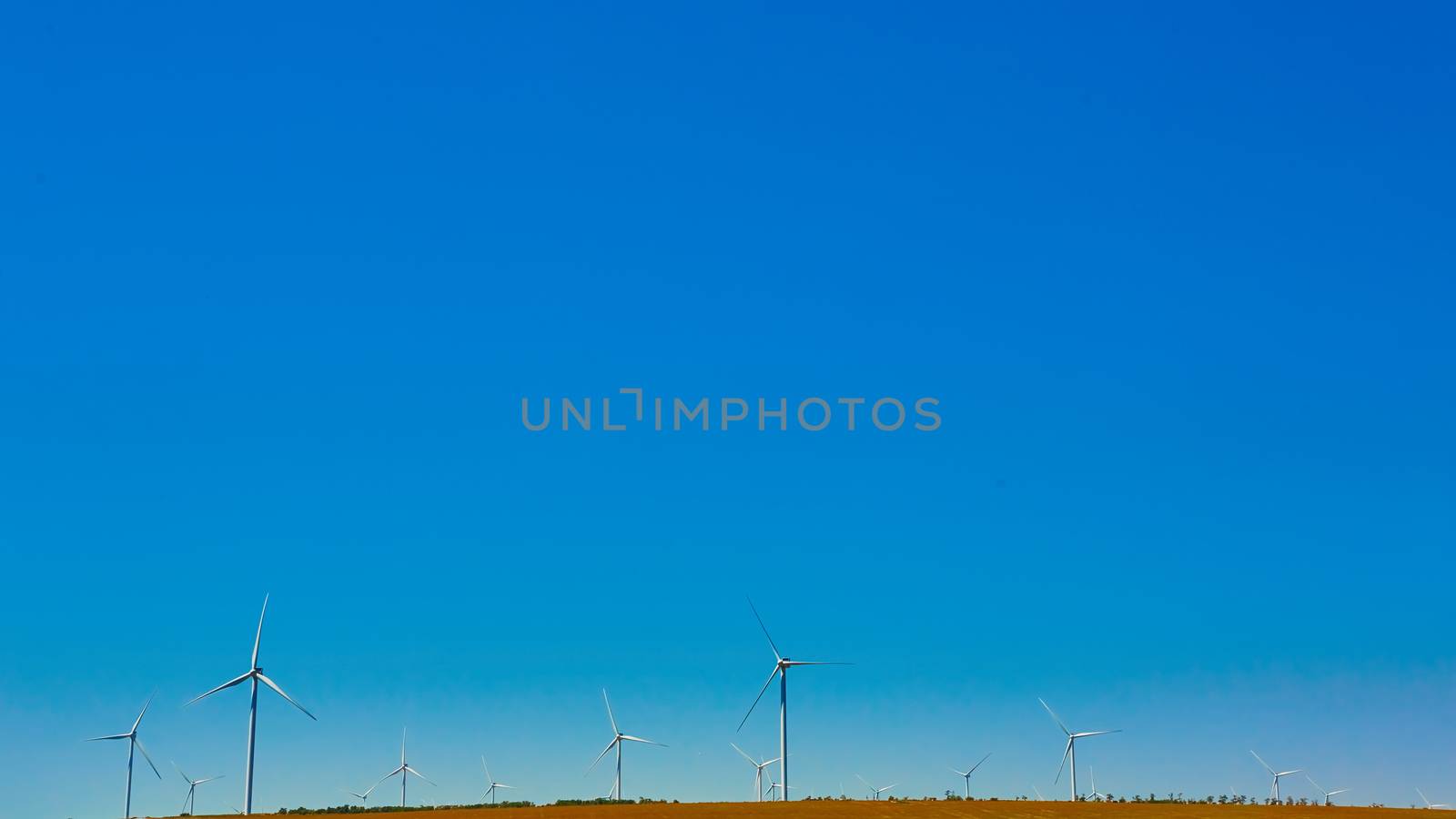 The windmills for electric power production. Eco power