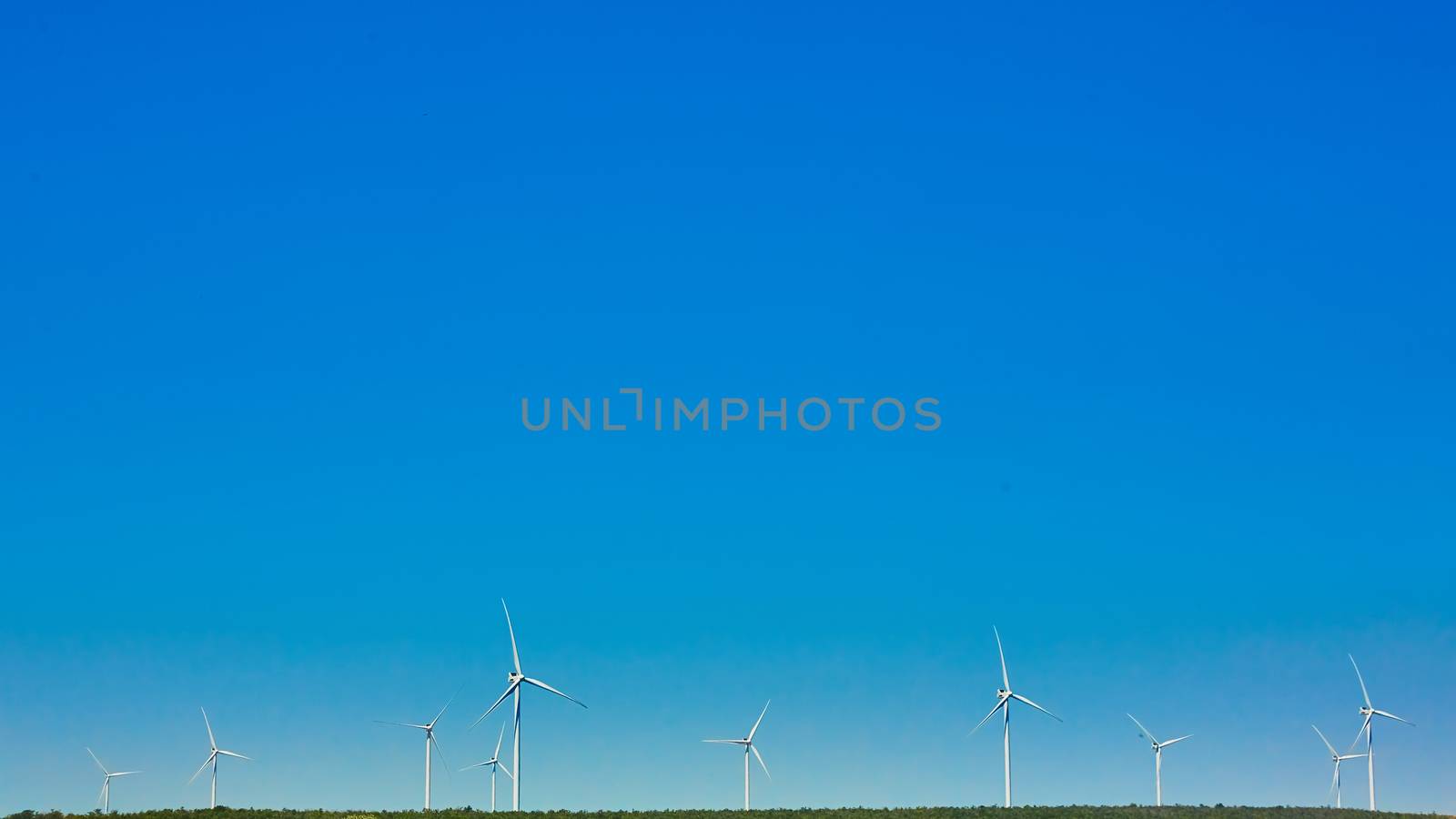 The windmills for electric power production. Eco power