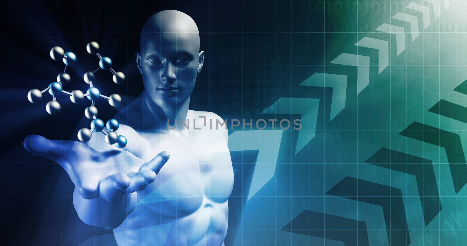 Science Professional Holding Molecule Structure in Hand