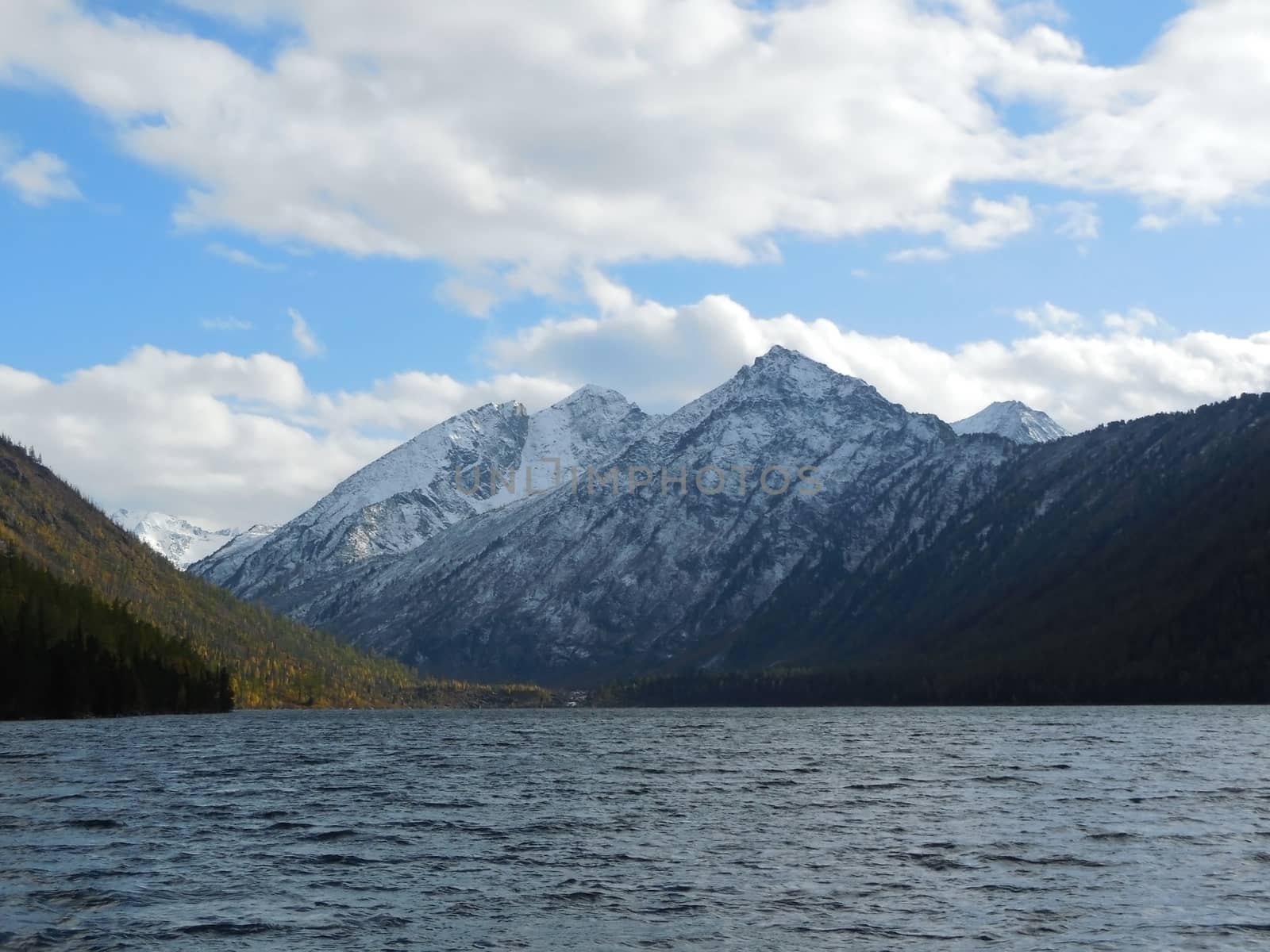 Multinskiye lake and mountain peaks in the Altai Republic. by olga_ovchinnikova