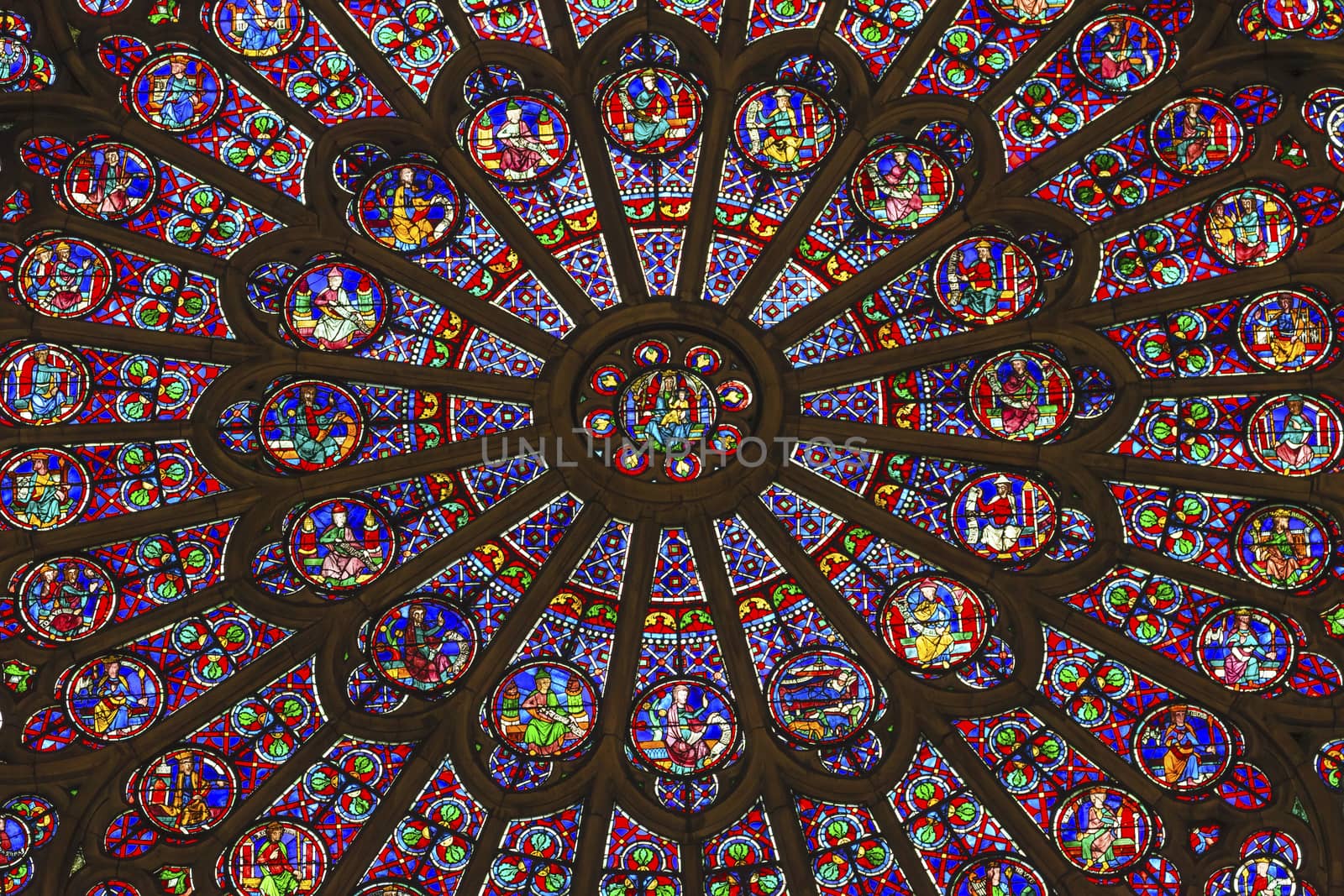 Rose Window Mary Jesus Stained Glass Notre Dame Cathedral Paris by bill_perry