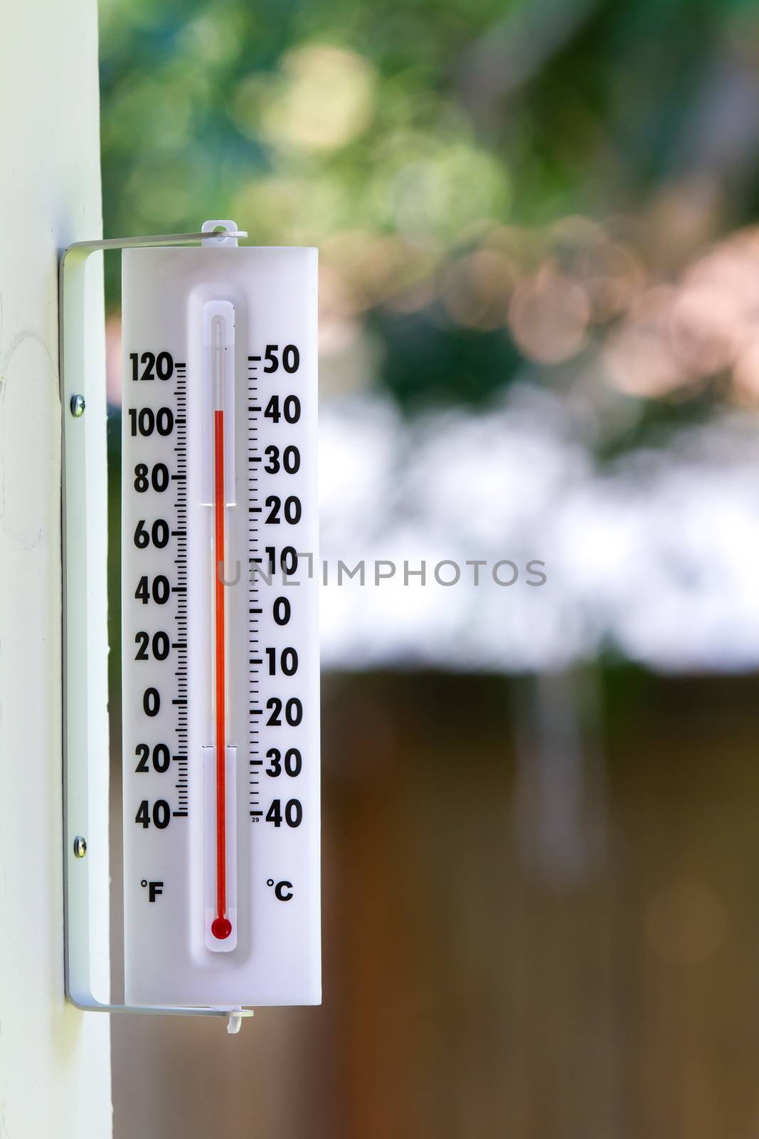 Just over 100 degrees outside during the summer time