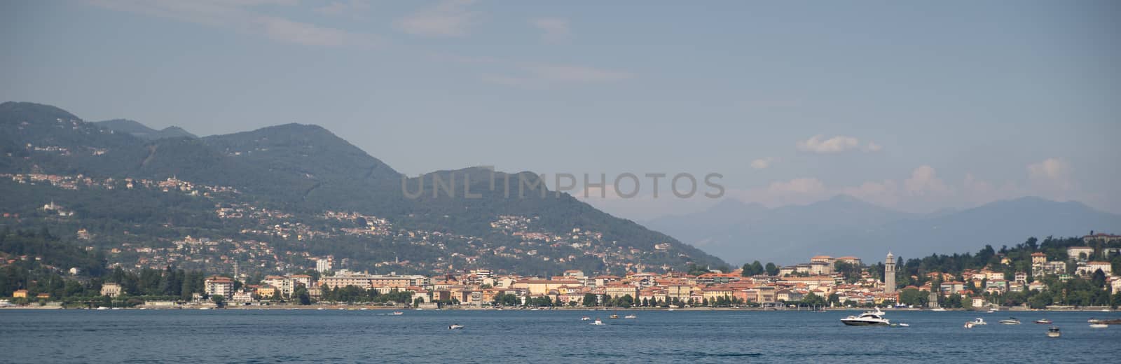 Summer resort on lago maggiore in north italy lombardy province