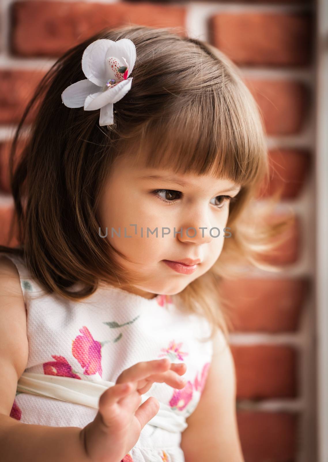 portrait of a little girl  by MegaArt