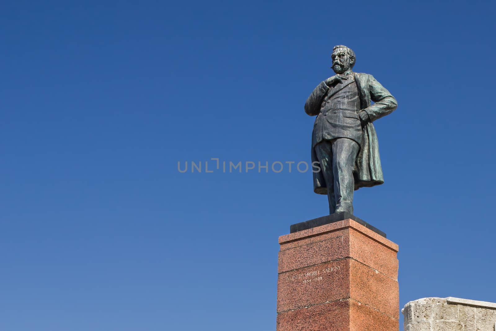 Statue of Anghel Saligny famous romanian engineer
