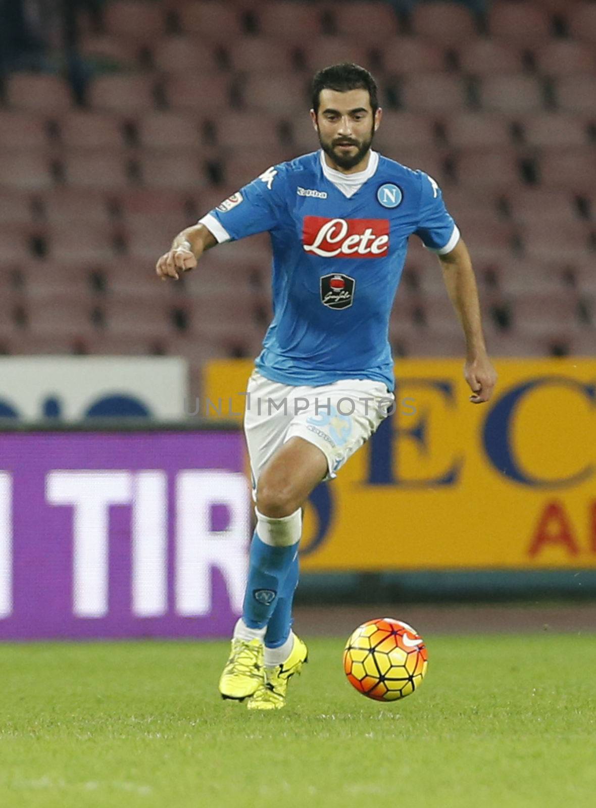 ITALY, Naples: Napoli beat Udinese 1-0 in their Serie A match at San Paolo stadium in Naples on November 8, 2015. Raul Albiol.