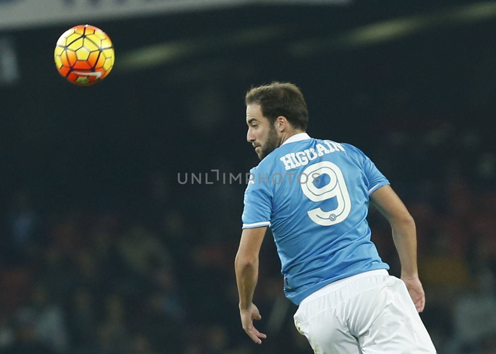 ITALY, Naples: Napoli beat Udinese 1-0 in their Serie A match at San Paolo stadium in Naples on November 8, 2015. Gonzalo Higuain.
