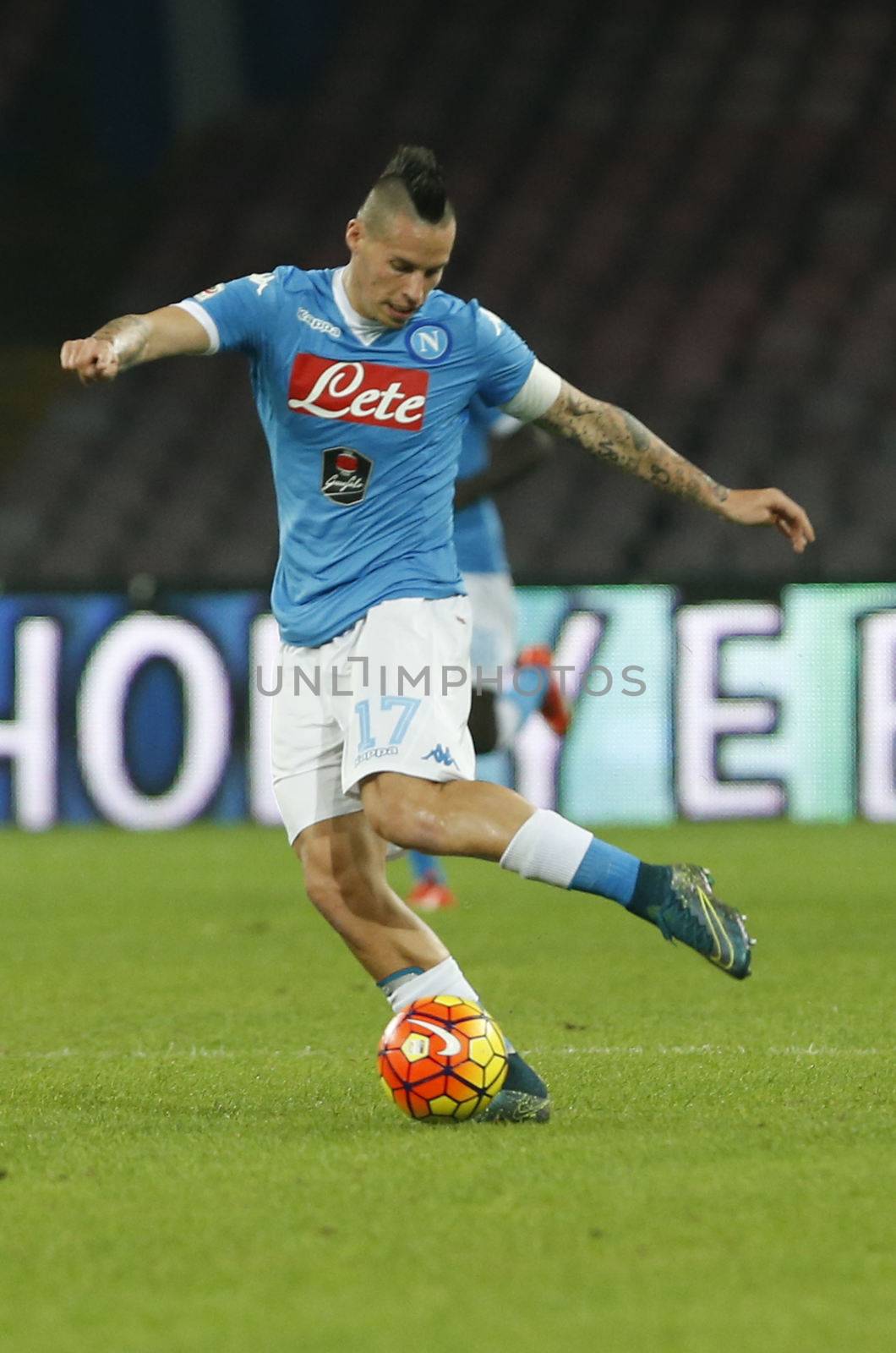 ITALY, Naples: Napoli beat Udinese 1-0 in their Serie A match at San Paolo stadium in Naples on November 8, 2015. Marek Hamsik.