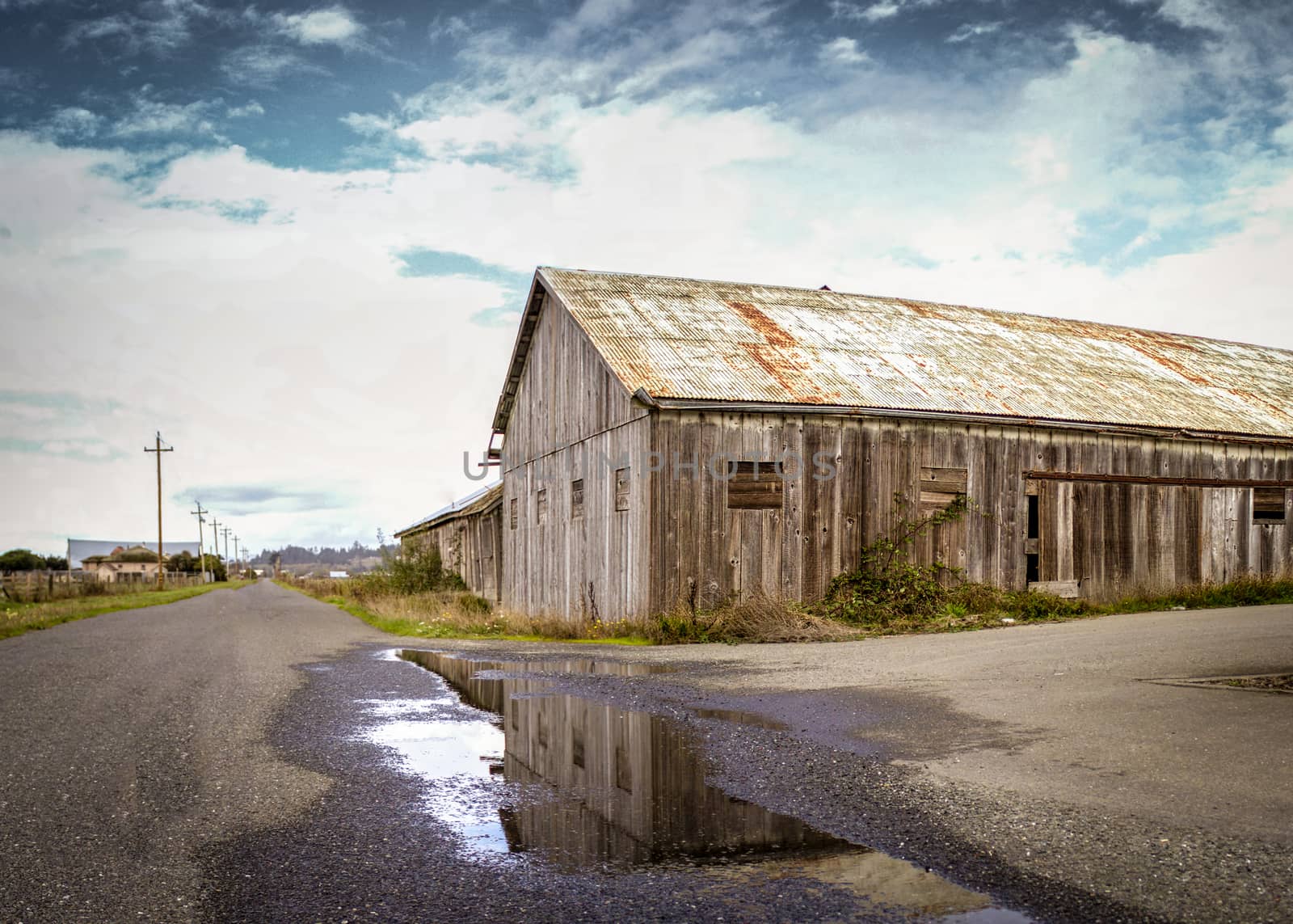 An Old Barn Panoramic Color Image by backyard_photography