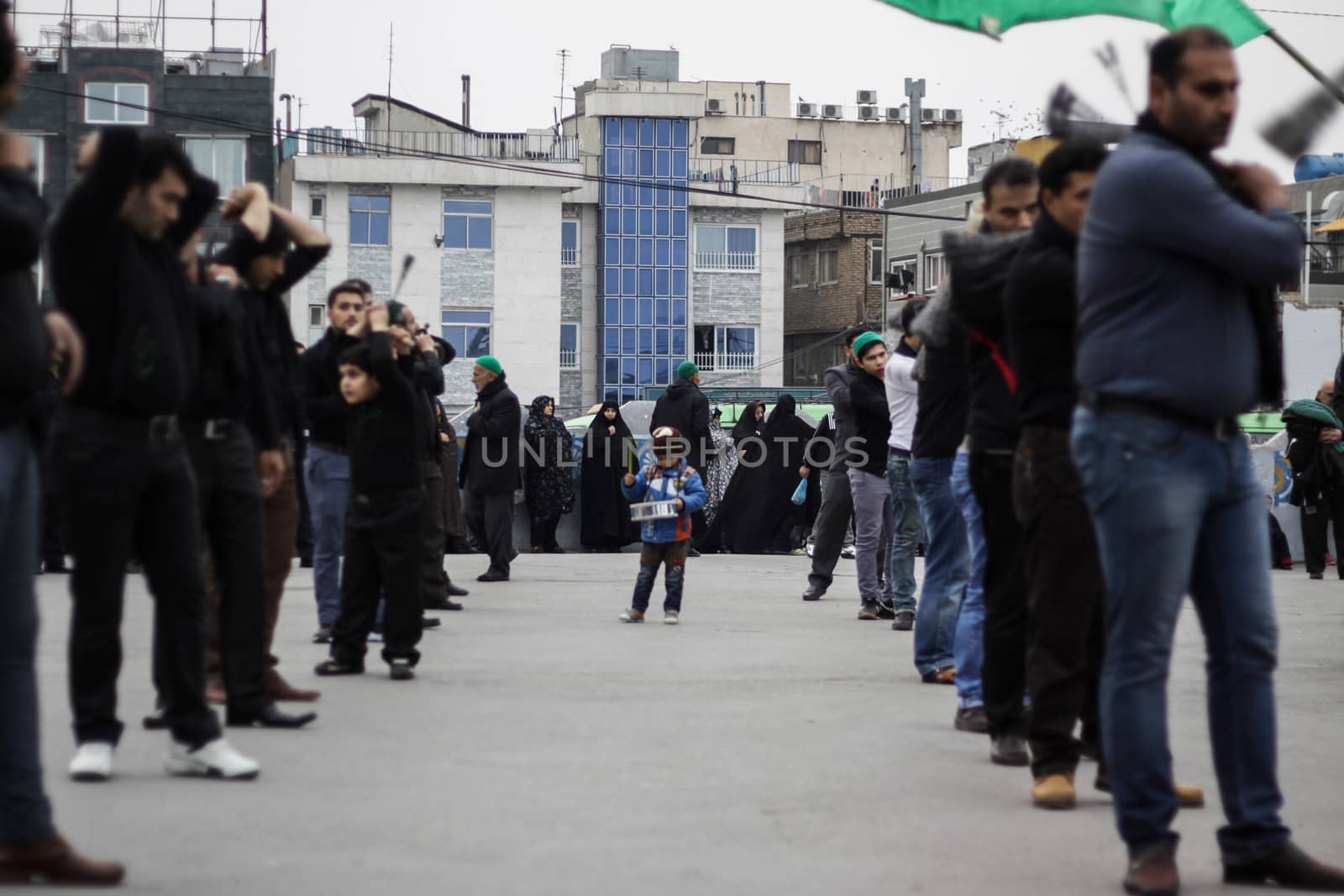 IRAN, Mashhad: People are mourning for the death's anniversary of Imam Sajjad, the fourth imam of Shia Muslims, in Mashhad, Iran, on November 8, 2015. 