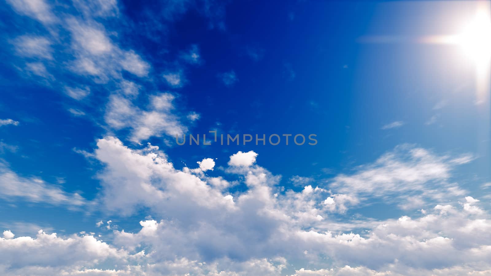 Cloudy blue sky abstract background, 3d illustration by teerawit