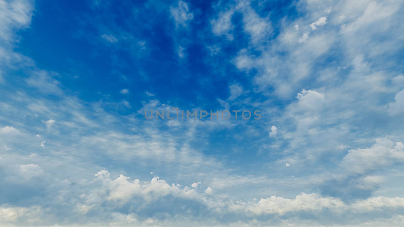 Cloudy blue sky abstract background, blue sky background with tiny clouds, 3d illustration