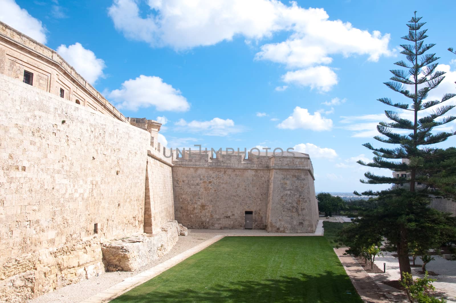 Particularly the walls of Mdina , Malta