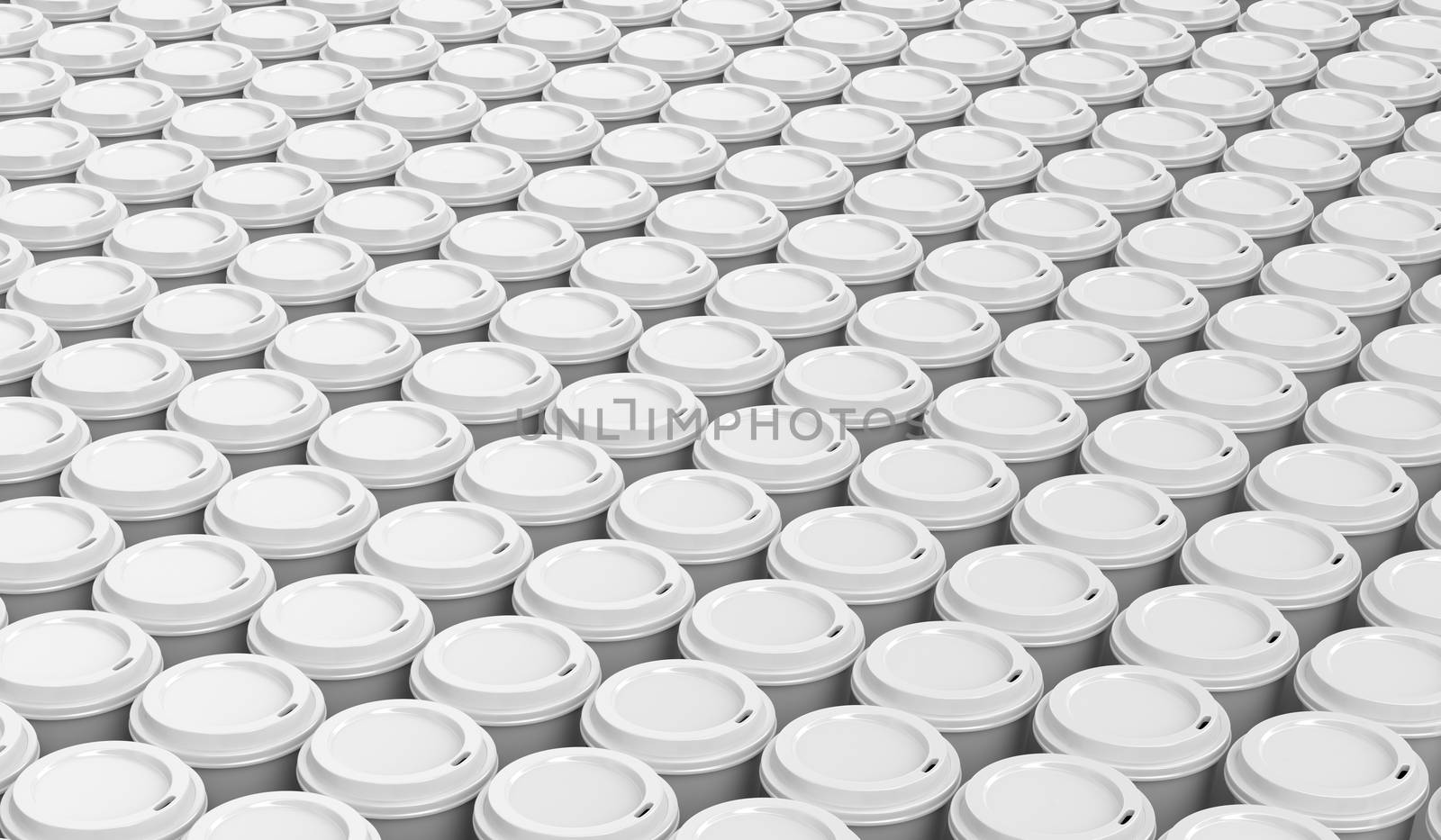 Group of paper coffee cups