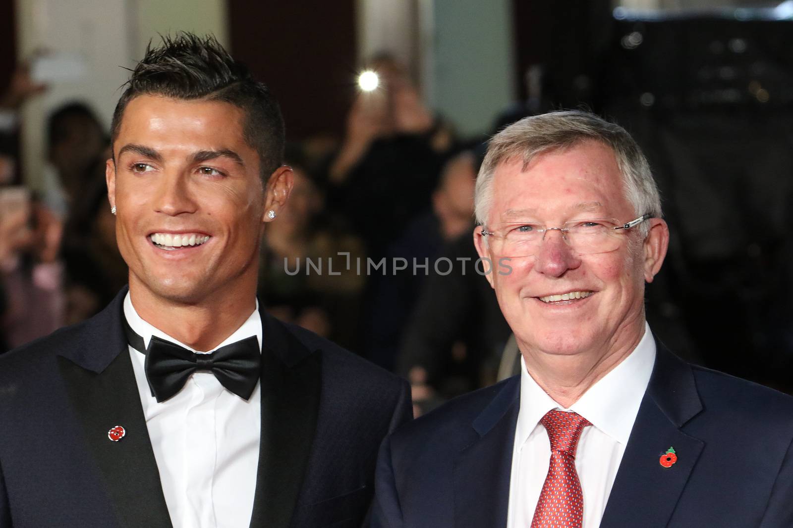 UNITED KINGDOM, London: Cristiano Ronaldo and Sir Alex Ferguson attend the world premiere of the documentary Ronaldo at Vue West End cinema at Leicester Square, London on November 9, 2015. 