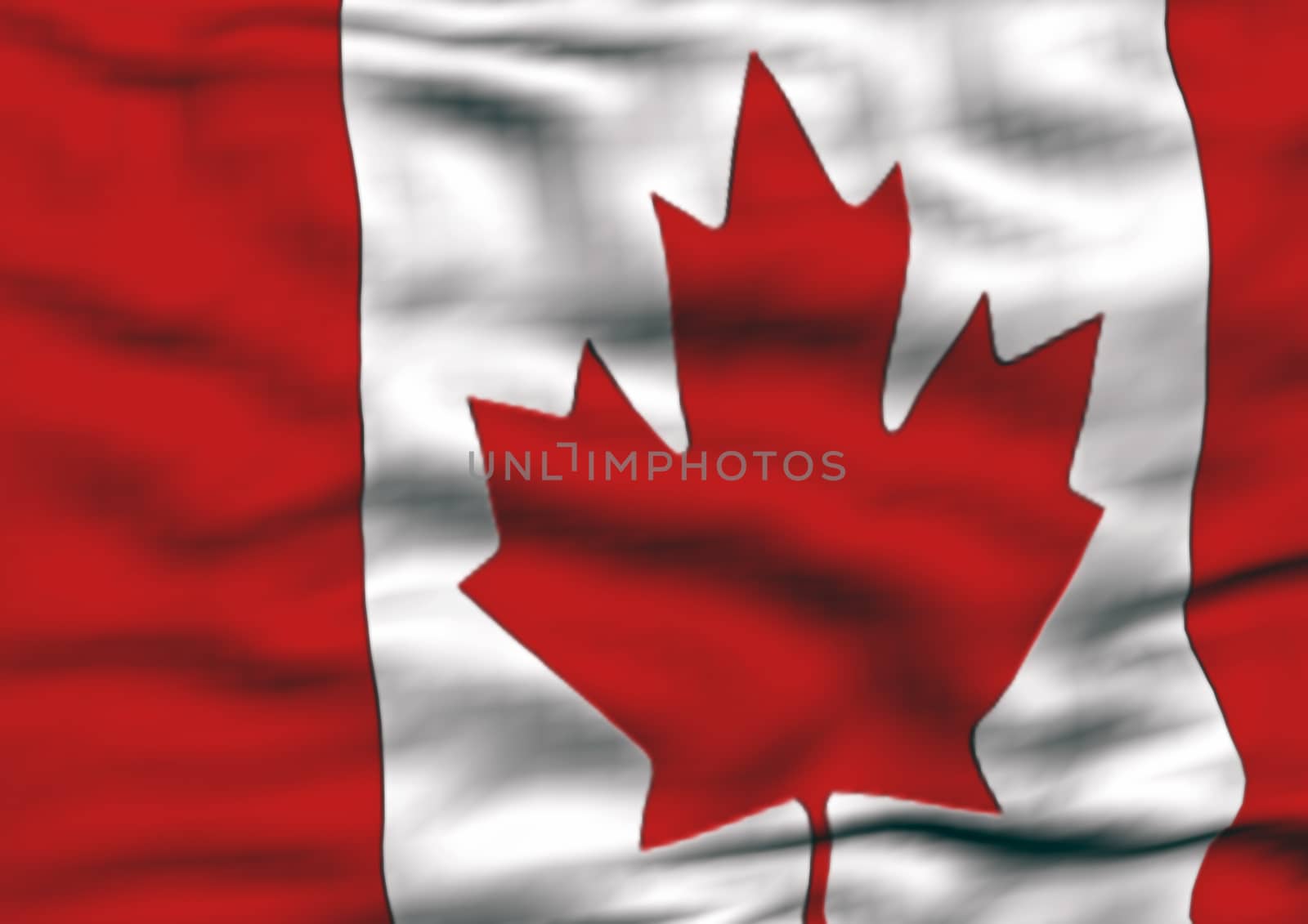 Image of a waving flag of Canada