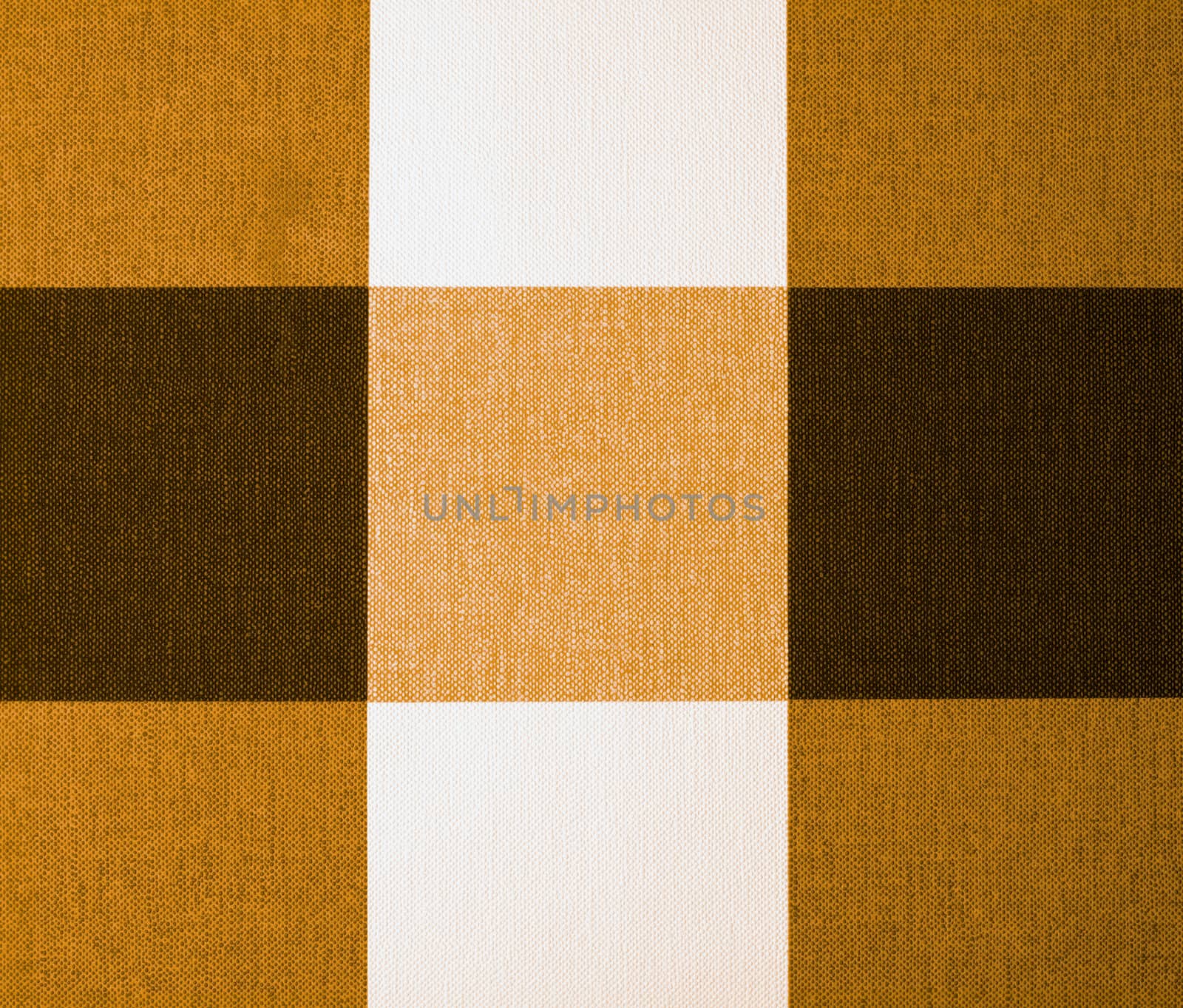 Nine Square Beige, Orange and Brown Gingham Tablecloth Pattern Background