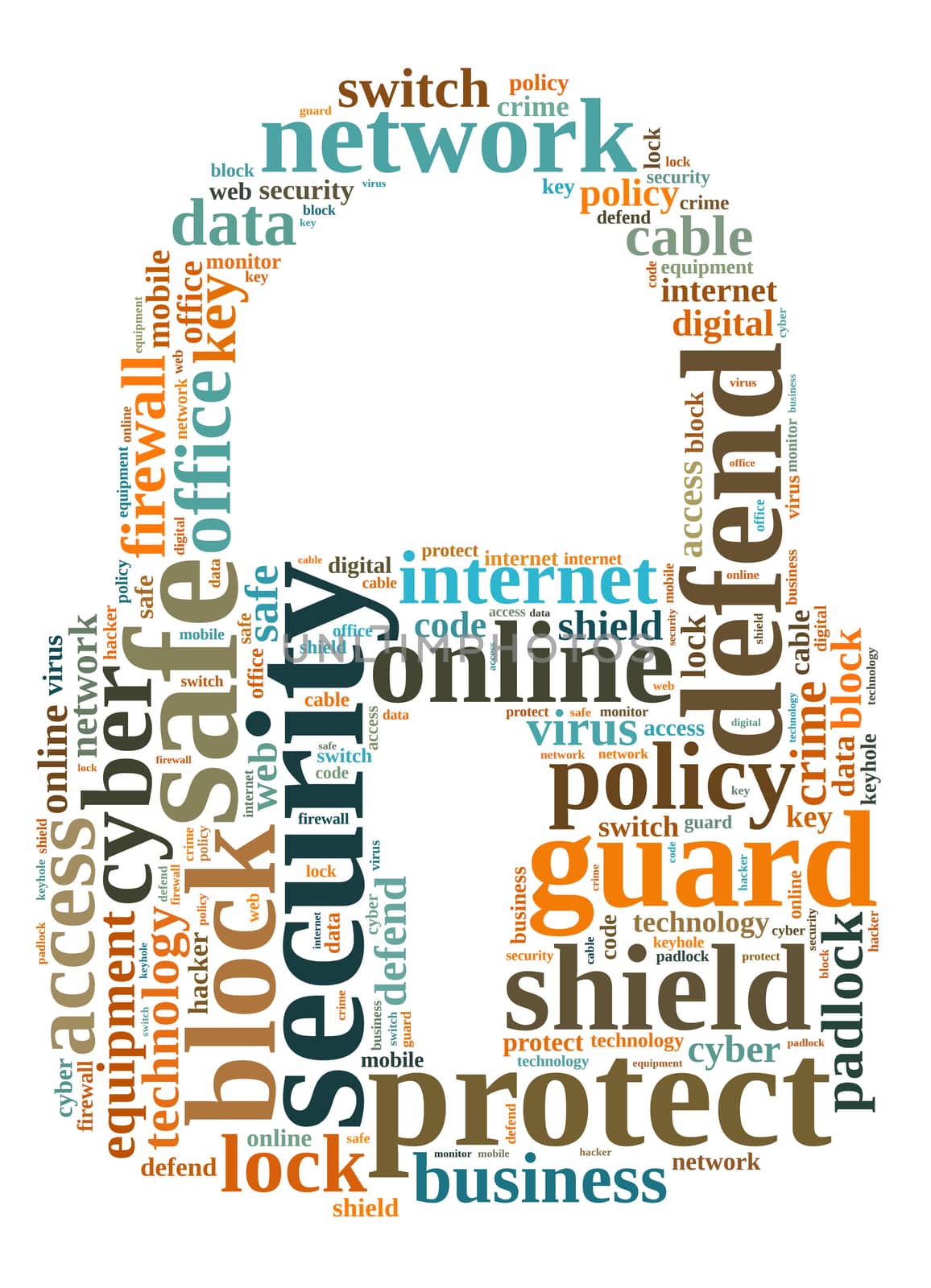 Security word cloud illustration concept by eenevski