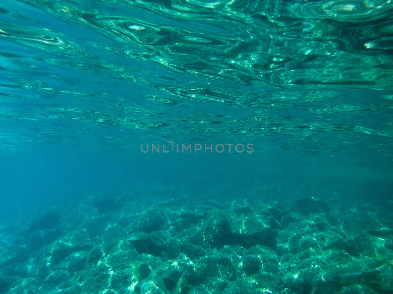 Clear turquoise water at Maddalena Archipelago in Sardinia