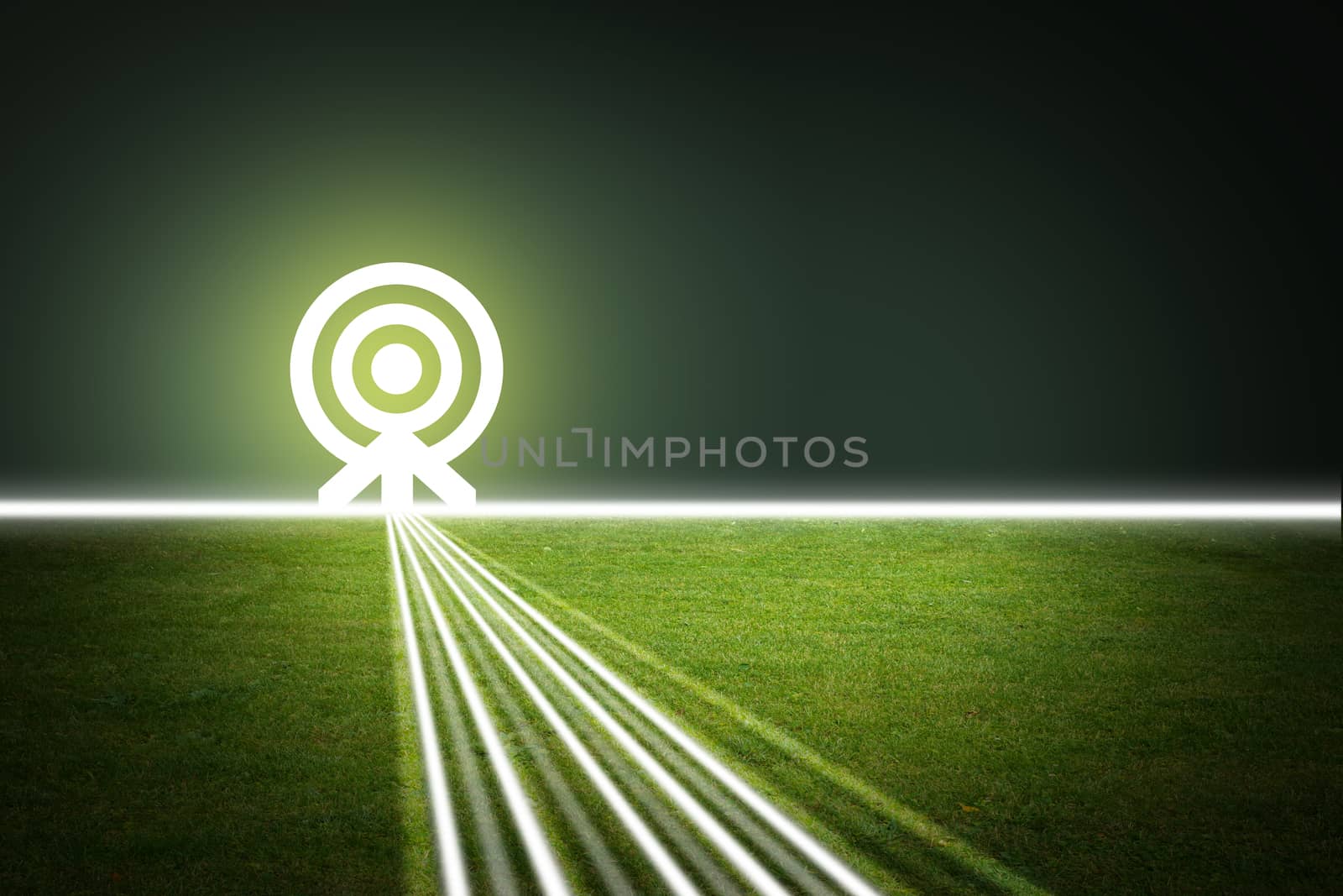 Abstract background with goal and green grass