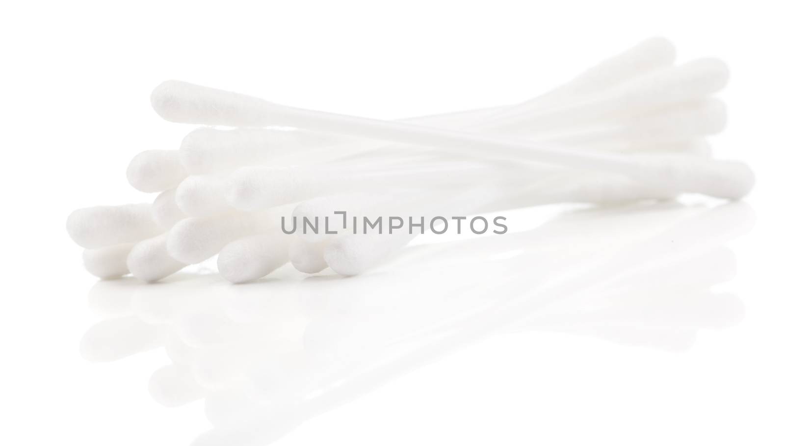 Cotton sticks isolated on the white background by motorolka