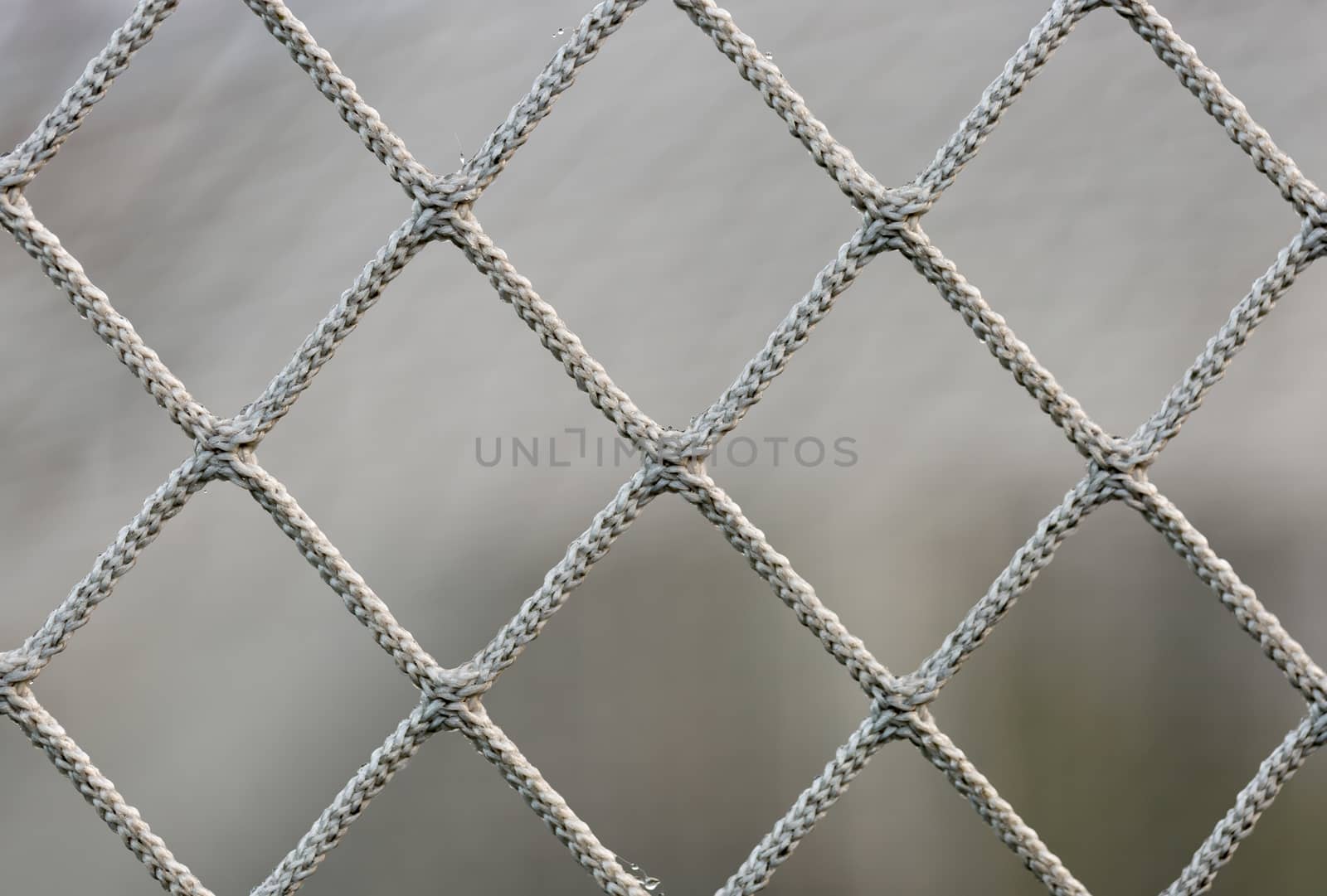 Soccer Goal Net Close up macro image.