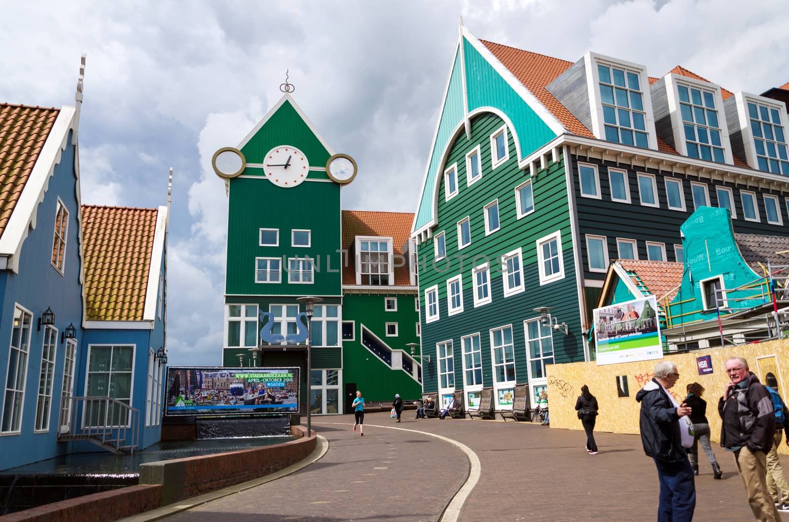 Zaandam, Netherlands - May 5, 2015: People at Zaandam Railway Station on May 5, 2015 in Zaandam, Netherlands. The city has a population of around 72.597.