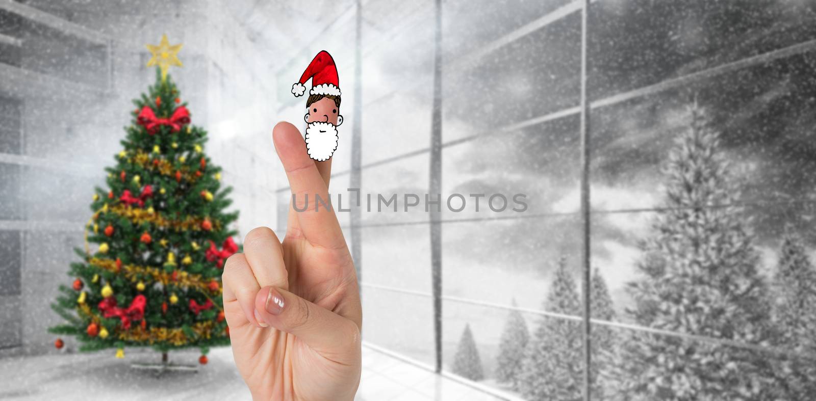 Composite image of christmas fingers by Wavebreakmedia