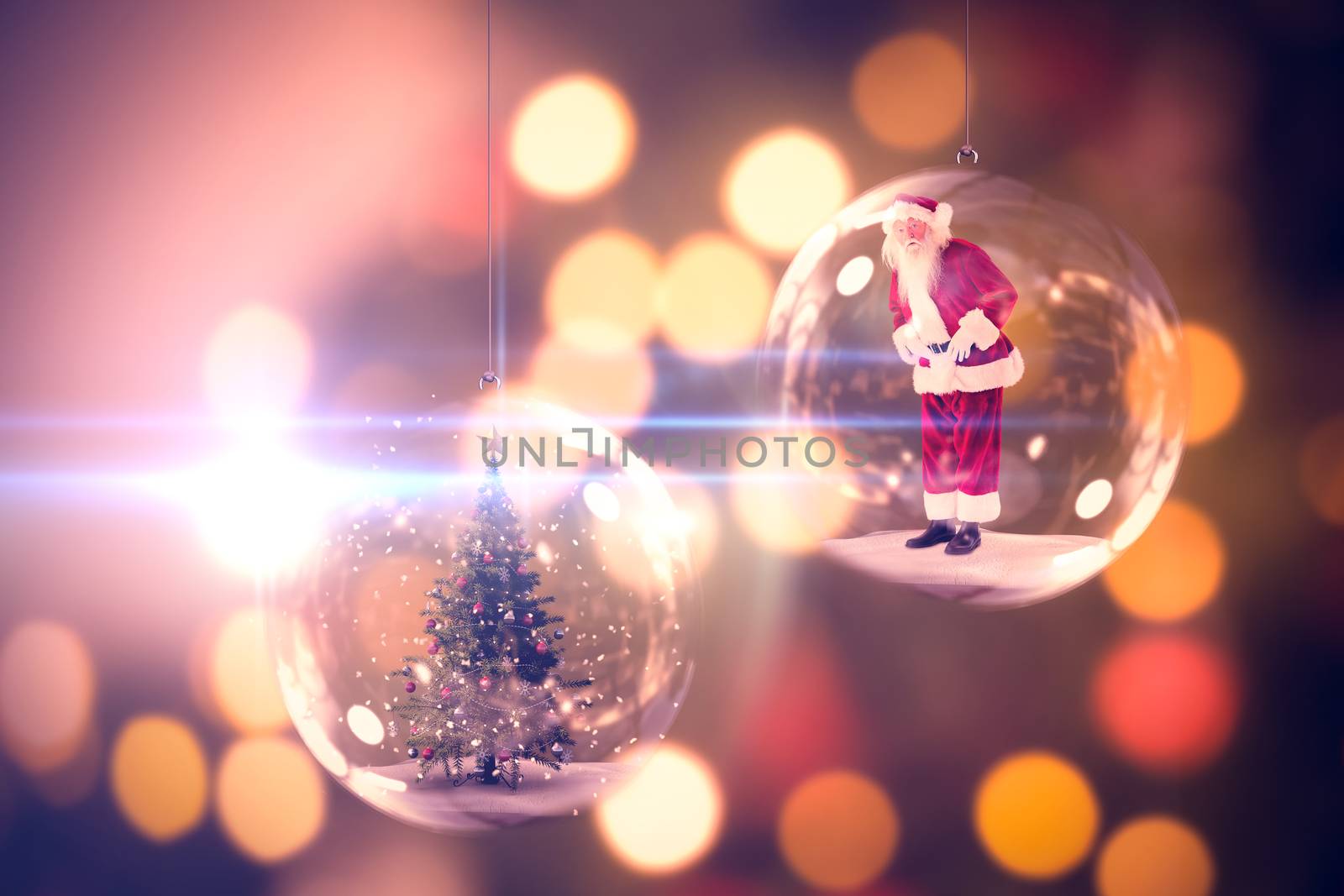 Composite image of santa carries a few presents by Wavebreakmedia