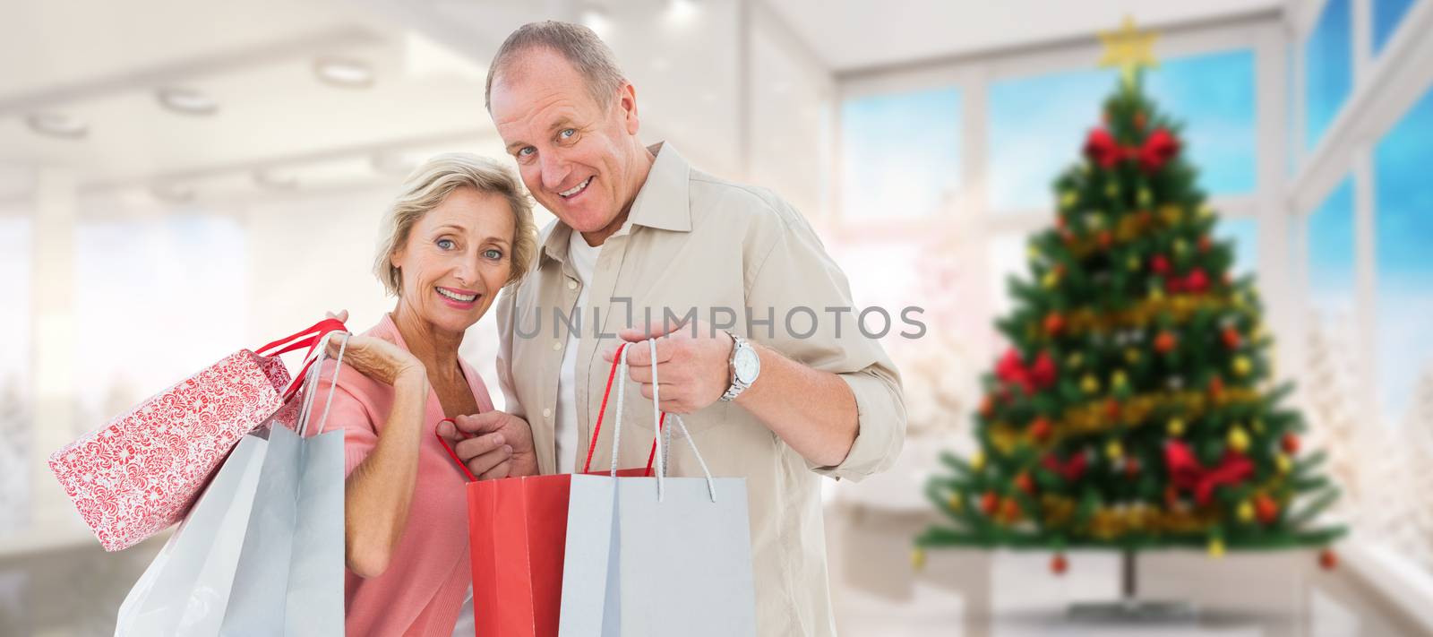 Composite image of couple with shopping bags by Wavebreakmedia