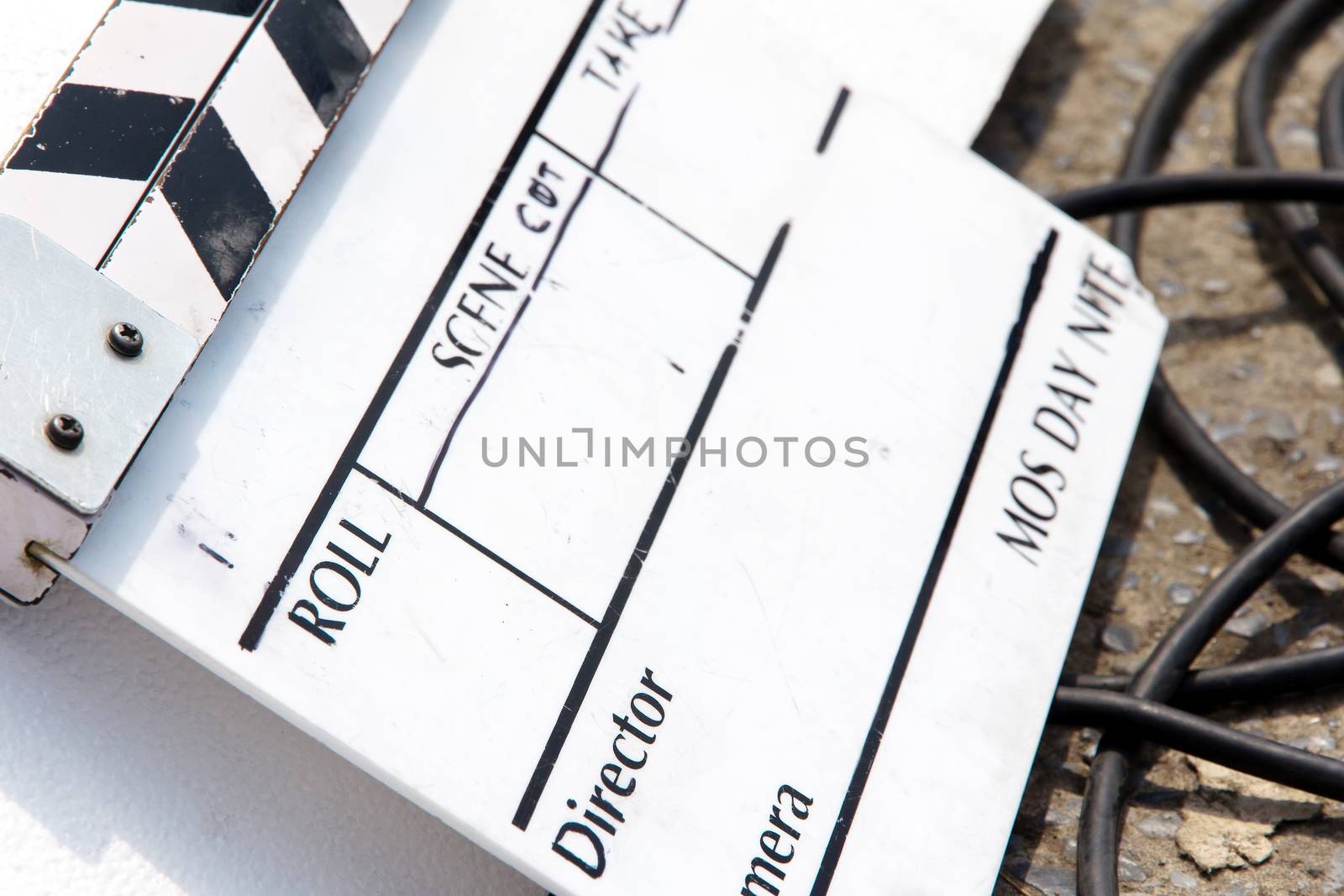 Film Slate on set