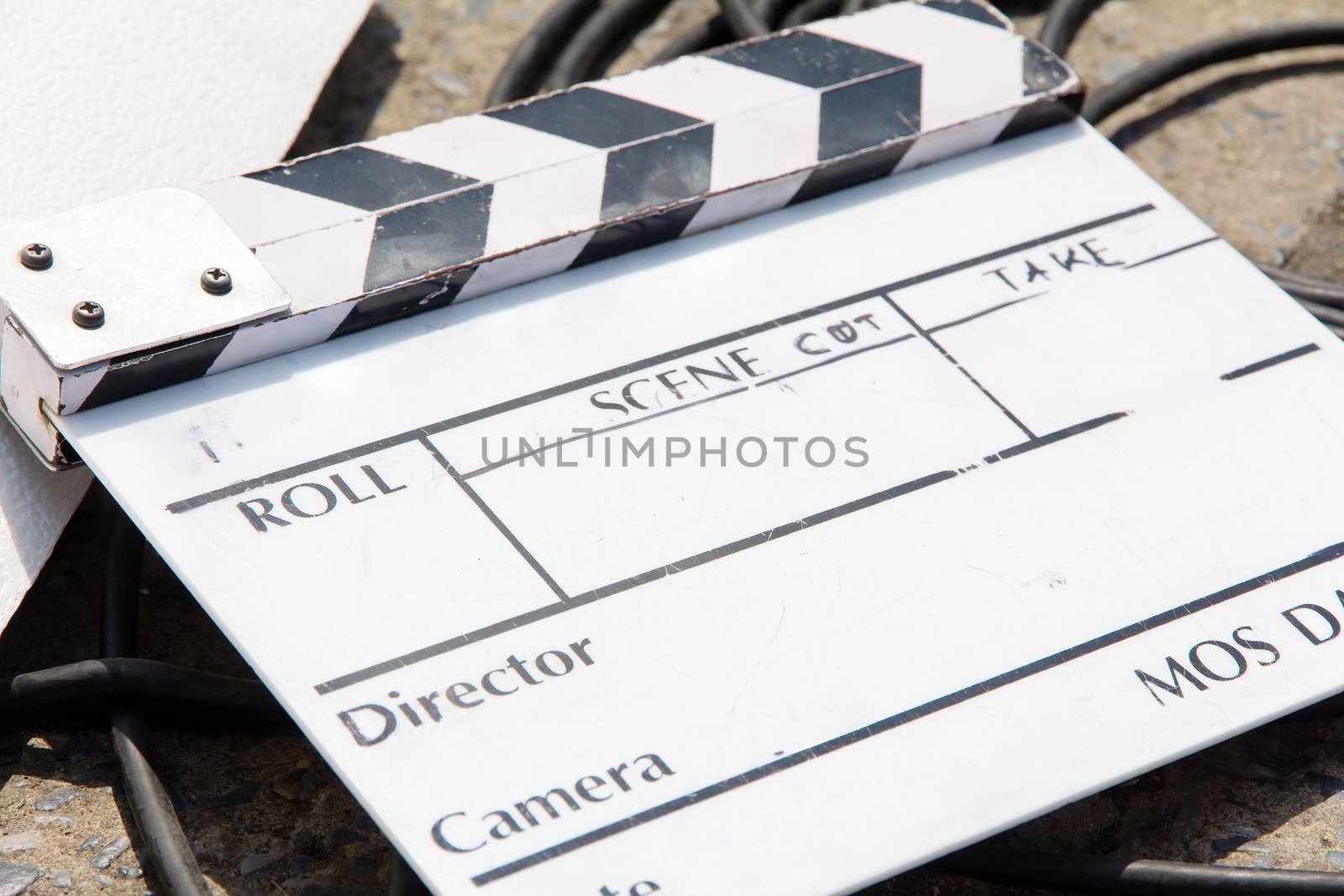 Film Slate on set