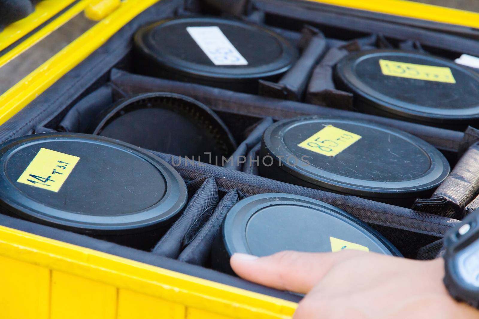 Close up of Professional photographer equipment
