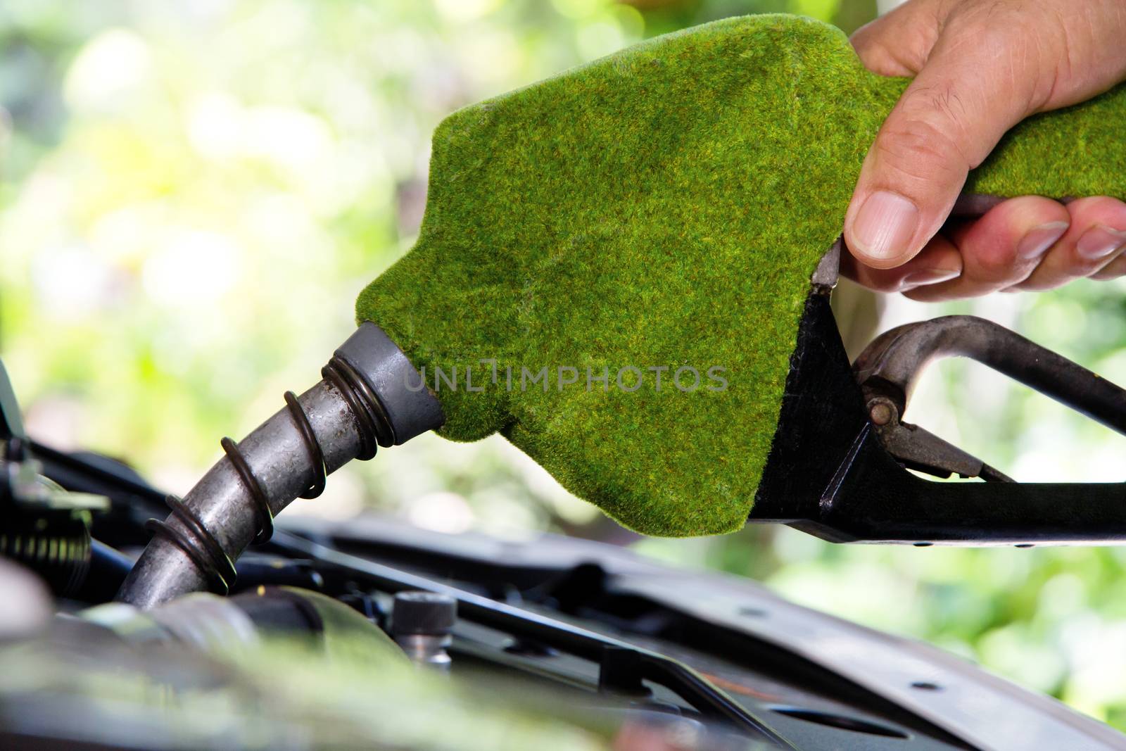 Fill up the gas tank, eco energy concept