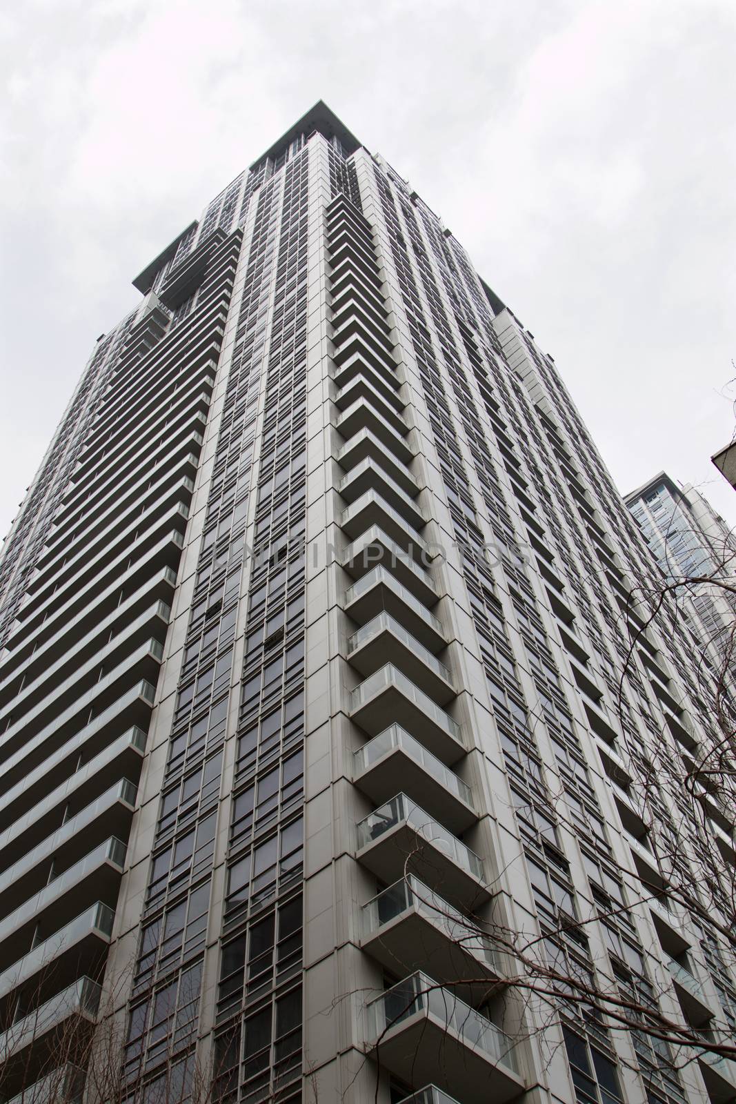 Image of the tall gray building, Toronto, May 2015