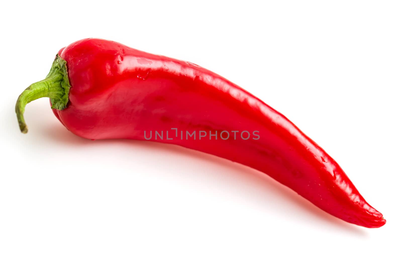 Red paprika isolated on white