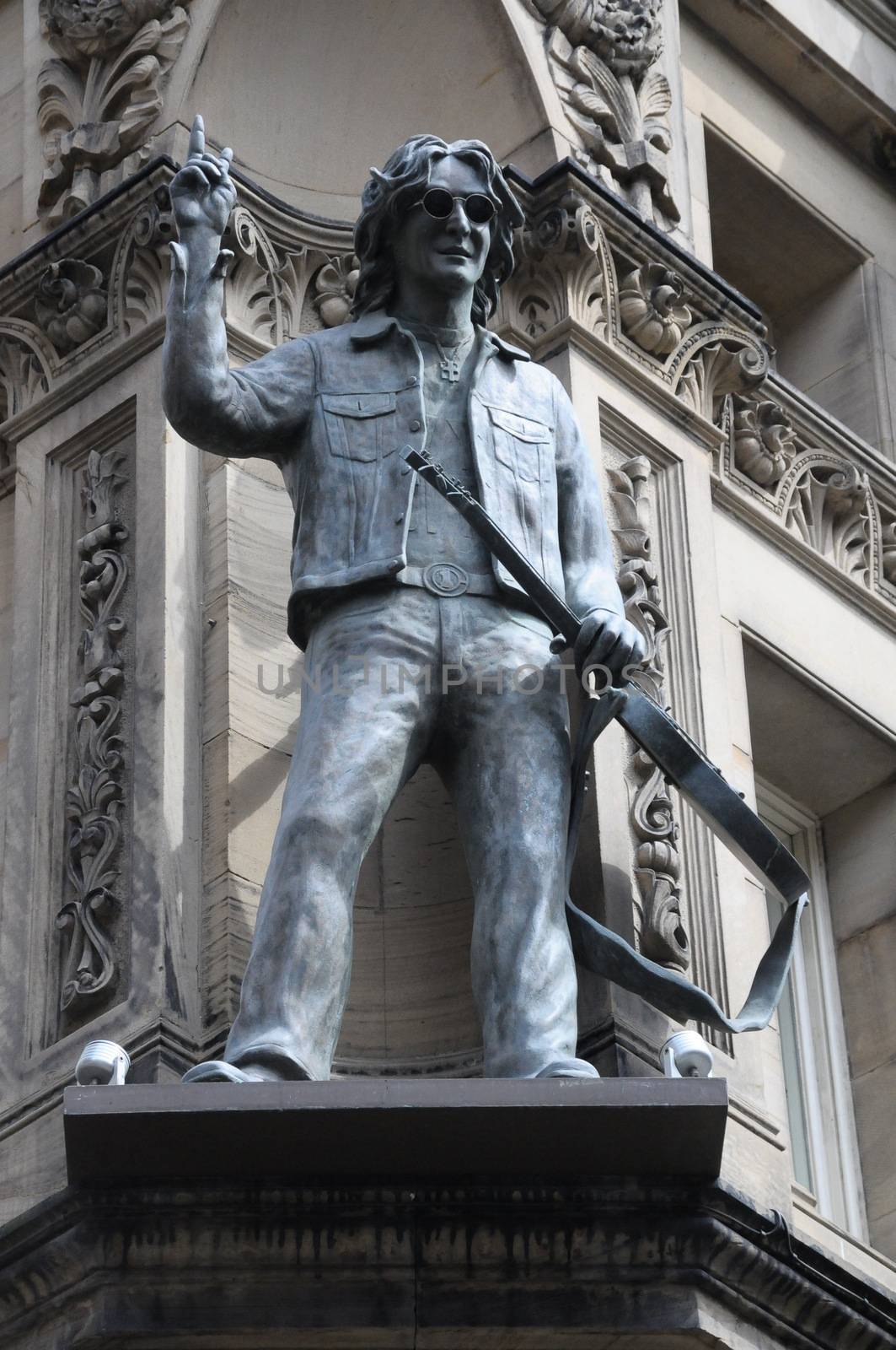 John Lennon statue by gorilla