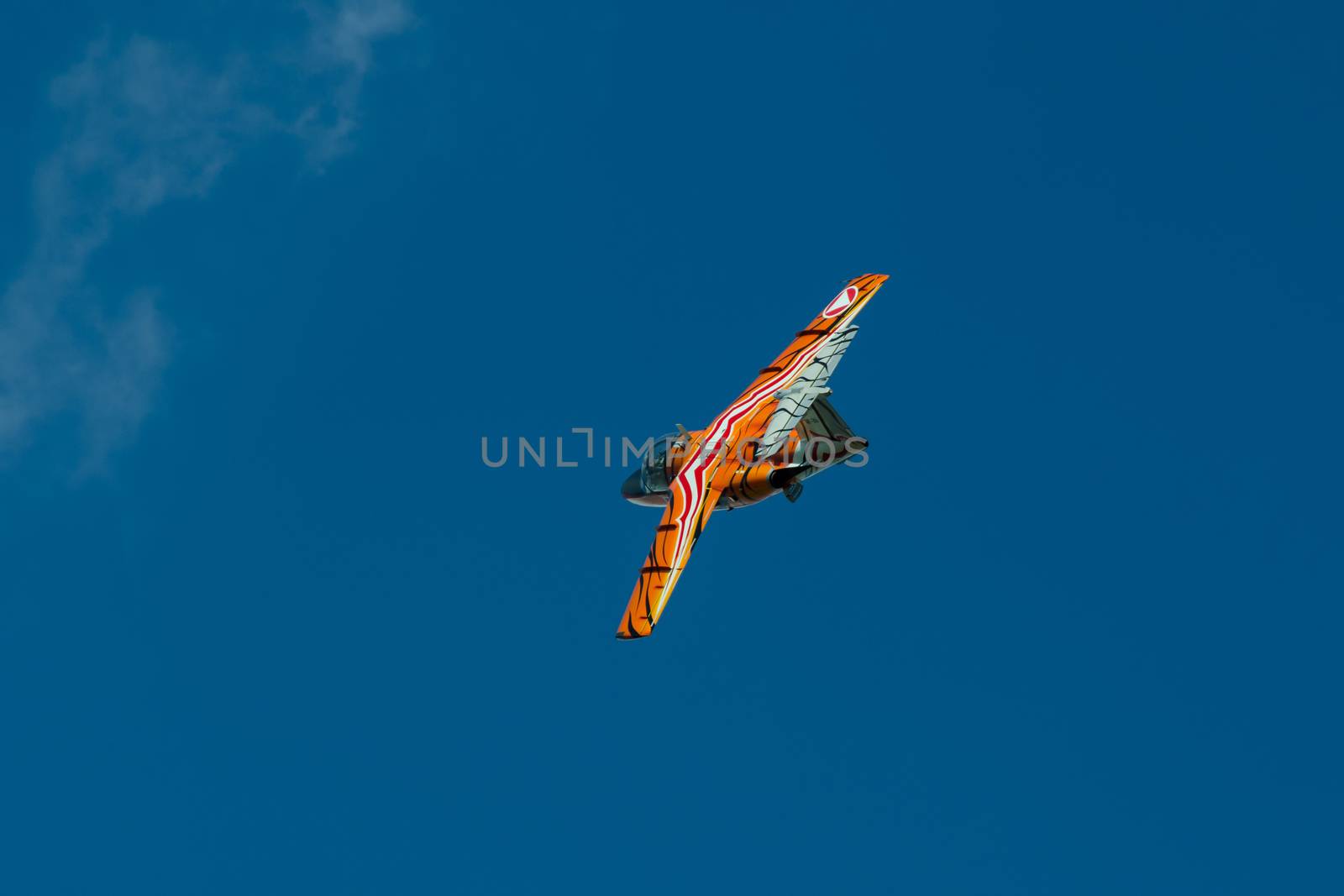 SAAB 105 OE display during Air Show 2013 event on August 25, 2013 in Radom, Poland