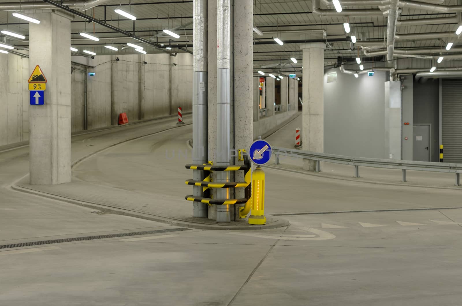 Interior of an urban tunnel without traffic by Attila